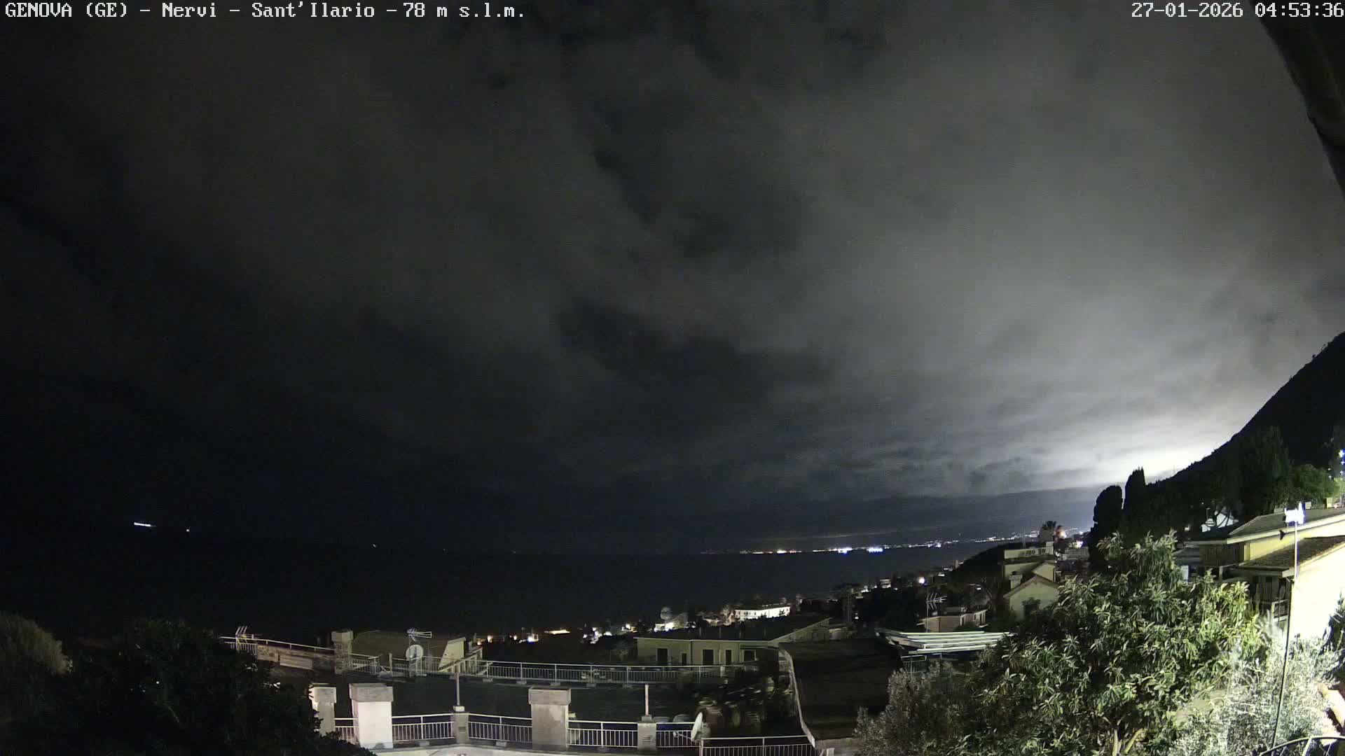 Nervi Coast Italian Riviera Sea View from Sant'Ilario Live Cam - Nervi, Genoa, Liguria, Italy