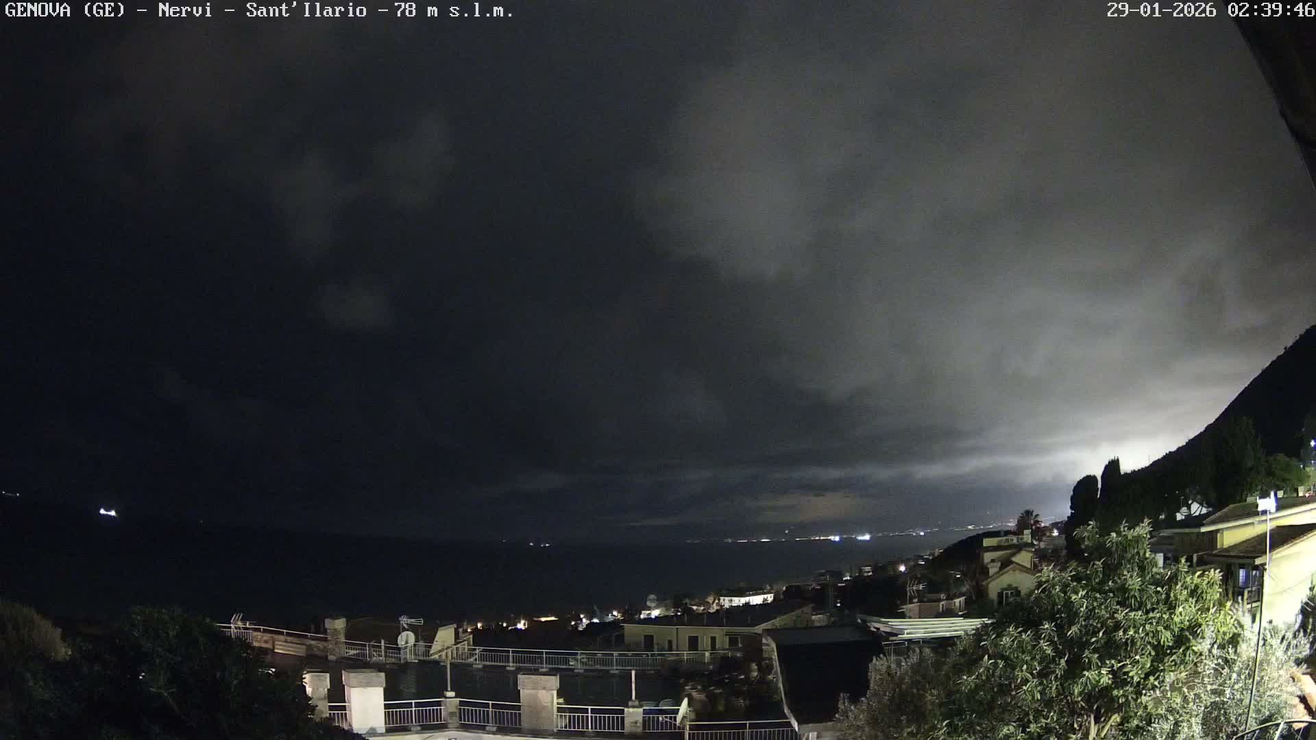 Nervi Coast Italian Riviera Sea View from Sant'Ilario Live Cam - Nervi, Genoa, Liguria, Italy