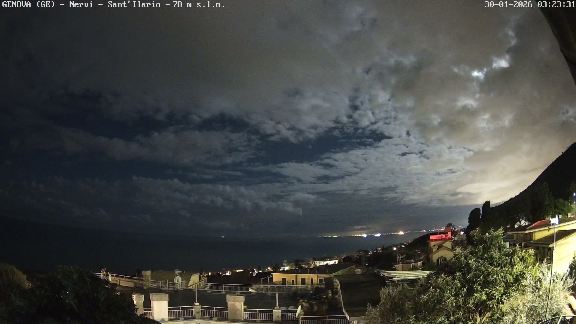 Nervi Coast Italian Riviera Sea View from Sant'Ilario Live Cam - Nervi, Genoa, Liguria, Italy