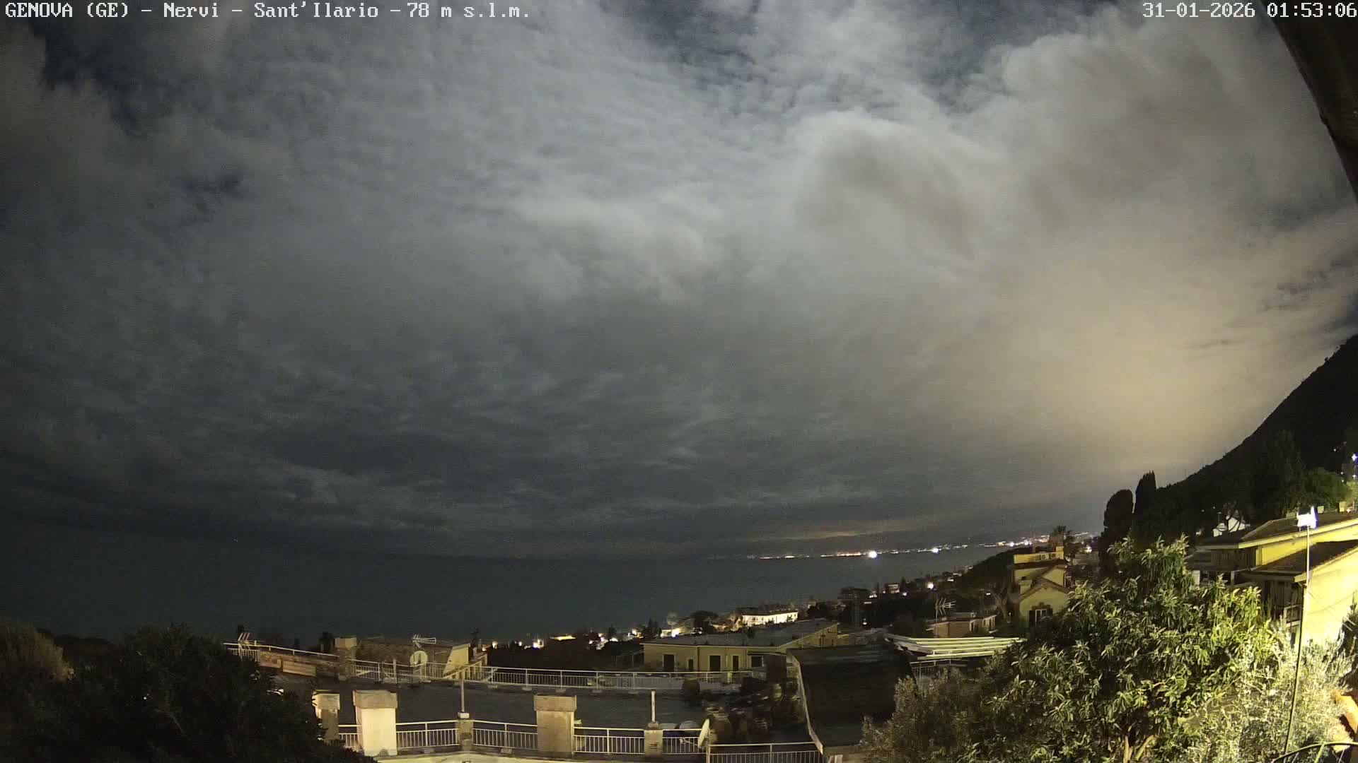 Nervi Coast Italian Riviera Sea View from Sant'Ilario Live Cam - Nervi, Genoa, Liguria, Italy