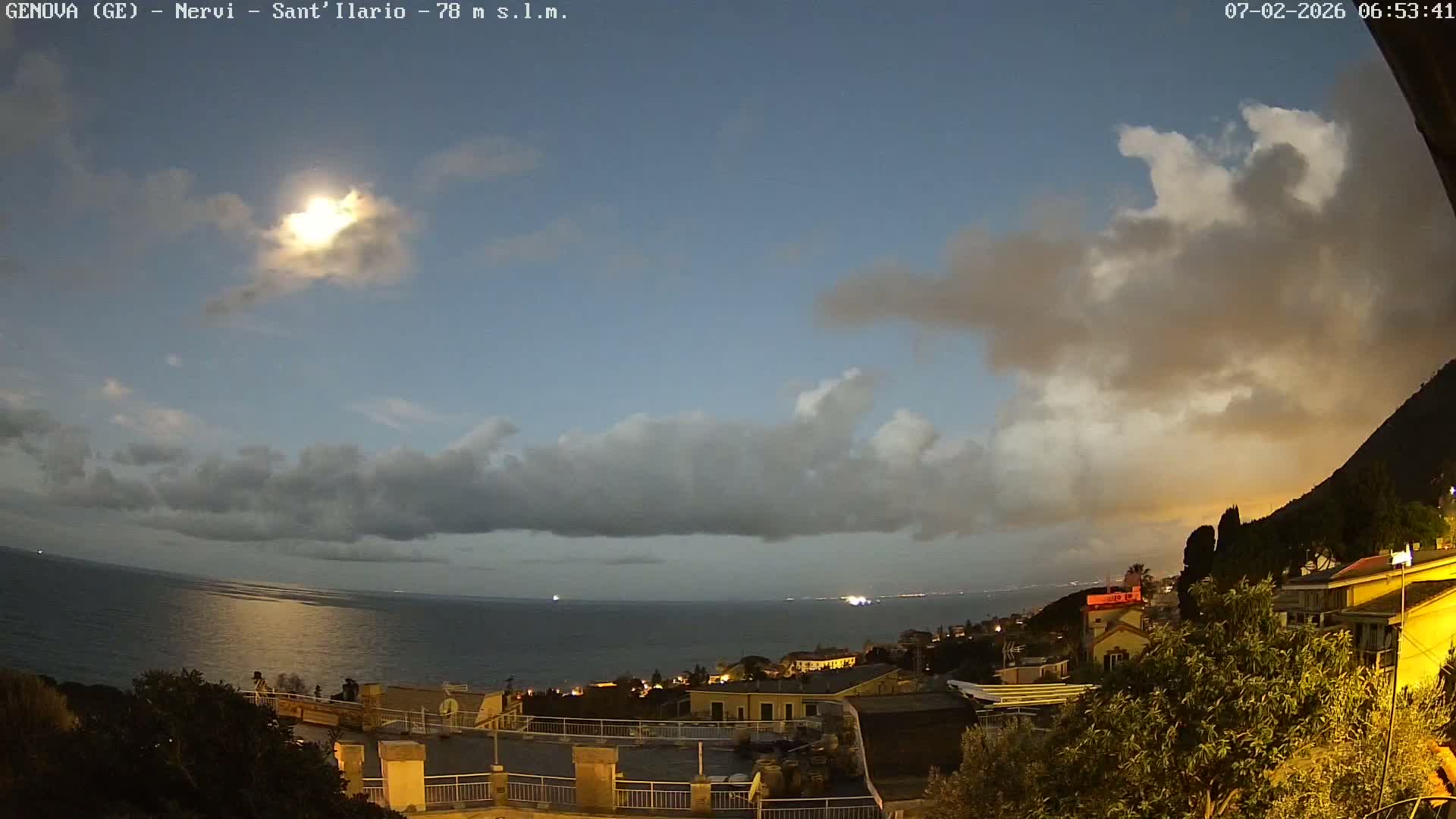 Nervi Coast Italian Riviera Sea View from Sant'Ilario Live Cam - Nervi, Genoa, Liguria, Italy