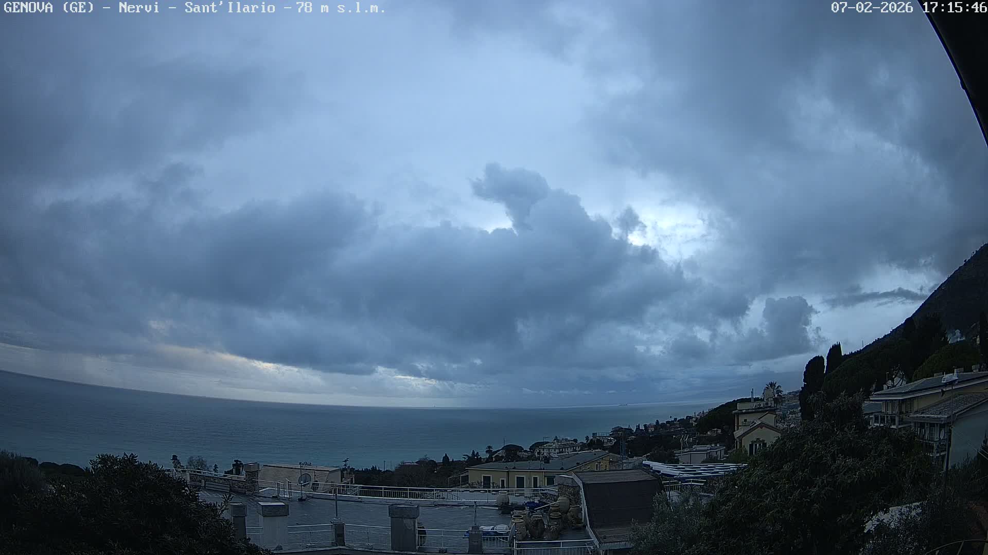 Nervi Coast Italian Riviera Sea View from Sant'Ilario Live Cam - Nervi, Genoa, Liguria, Italy