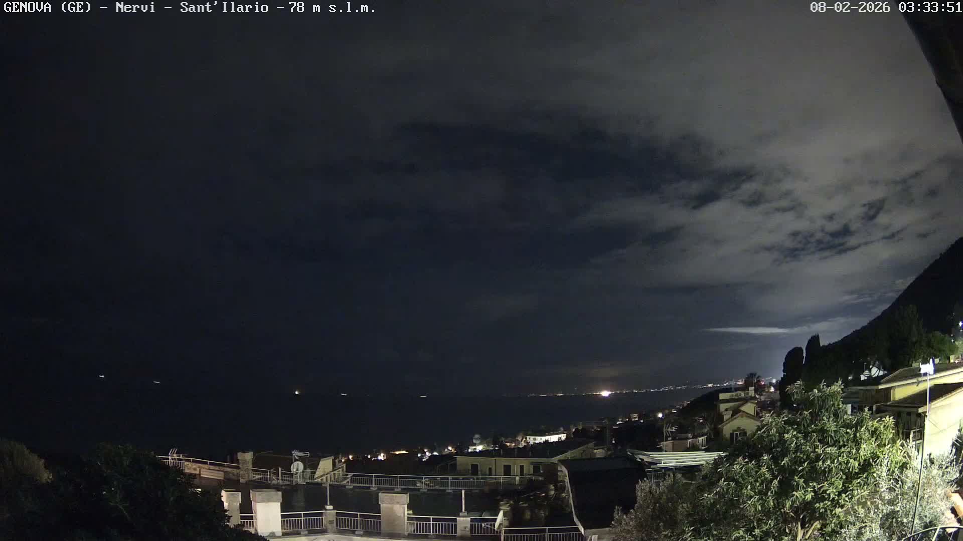 Nervi Coast Italian Riviera Sea View from Sant'Ilario Live Cam - Nervi, Genoa, Liguria, Italy