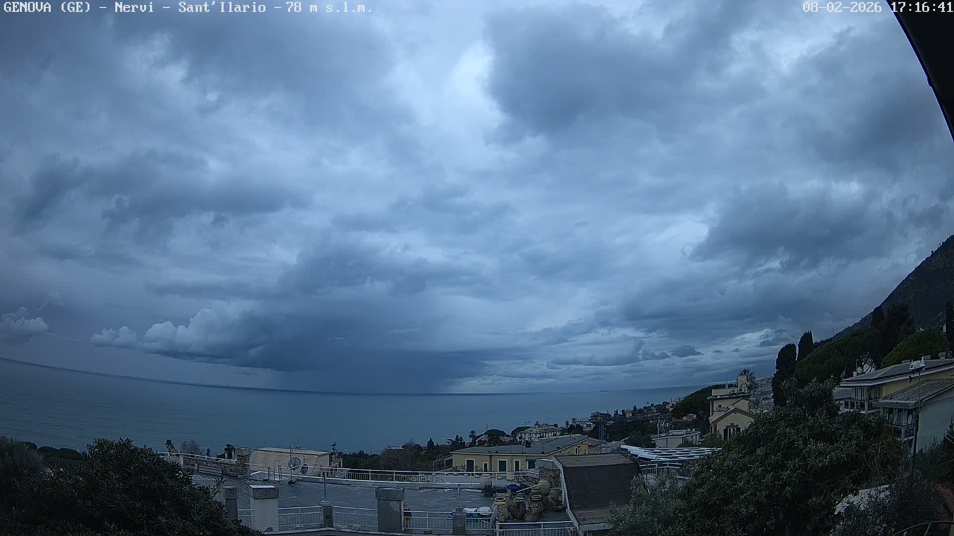 Nervi Coast Italian Riviera Sea View from Sant'Ilario Live Cam - Nervi, Genoa, Liguria, Italy