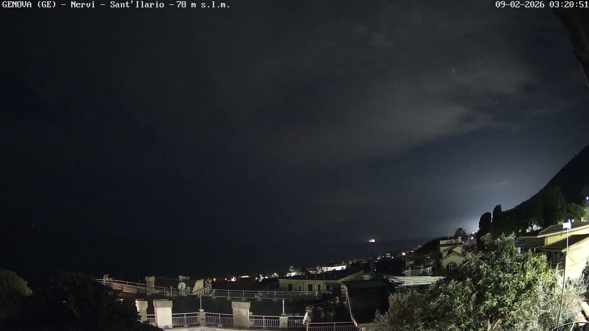 Nervi Coast Italian Riviera Sea View from Sant'Ilario Live Cam - Nervi, Genoa, Liguria, Italy