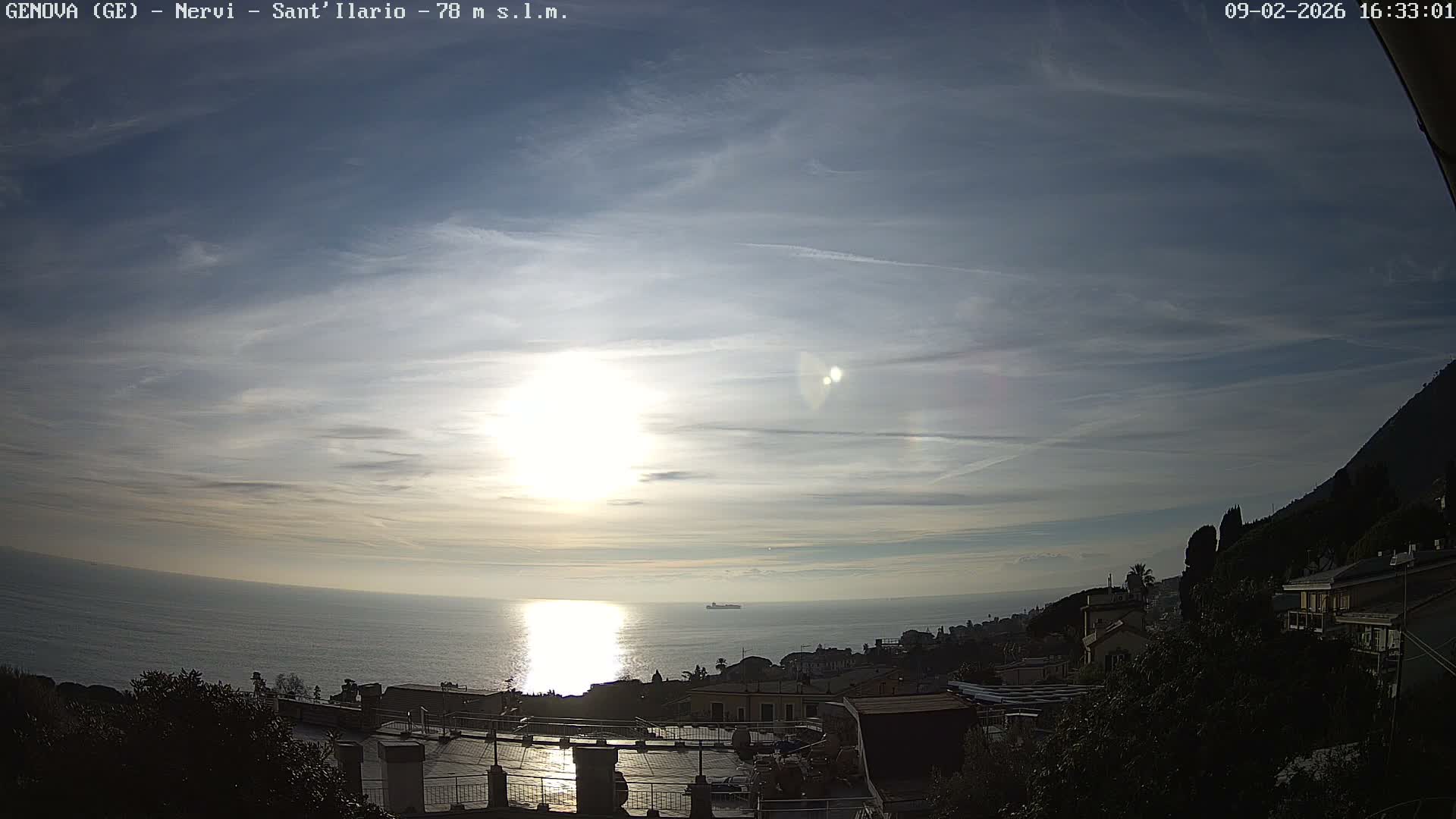 Nervi Coast Italian Riviera Sea View from Sant'Ilario Live Cam - Nervi, Genoa, Liguria, Italy