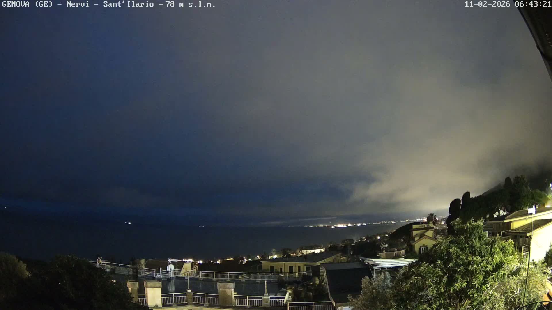 Nervi Coast Italian Riviera Sea View from Sant'Ilario Live Cam - Nervi, Genoa, Liguria, Italy