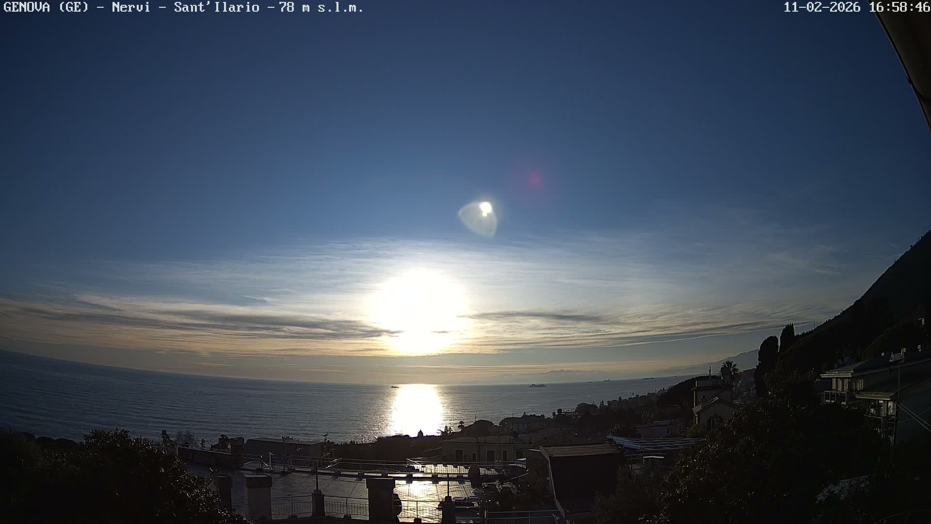 Nervi Coast Italian Riviera Sea View from Sant'Ilario Live Cam - Nervi, Genoa, Liguria, Italy