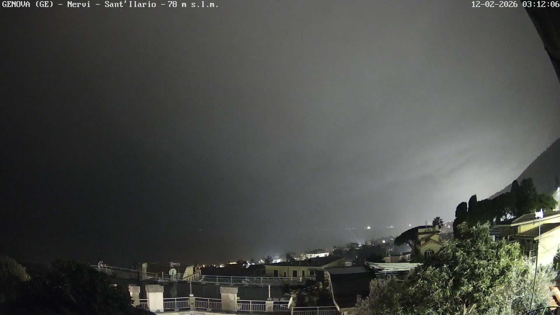 Nervi Coast Italian Riviera Sea View from Sant'Ilario Live Cam - Nervi, Genoa, Liguria, Italy
