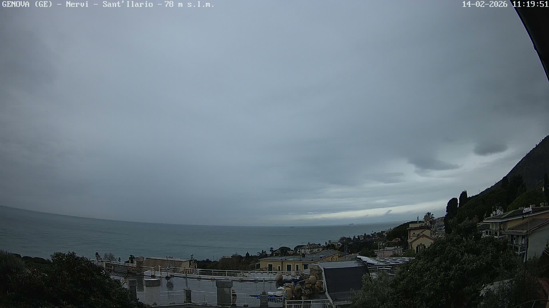 Nervi Coast Italian Riviera Sea View from Sant'Ilario Live Cam - Nervi, Genoa, Liguria, Italy