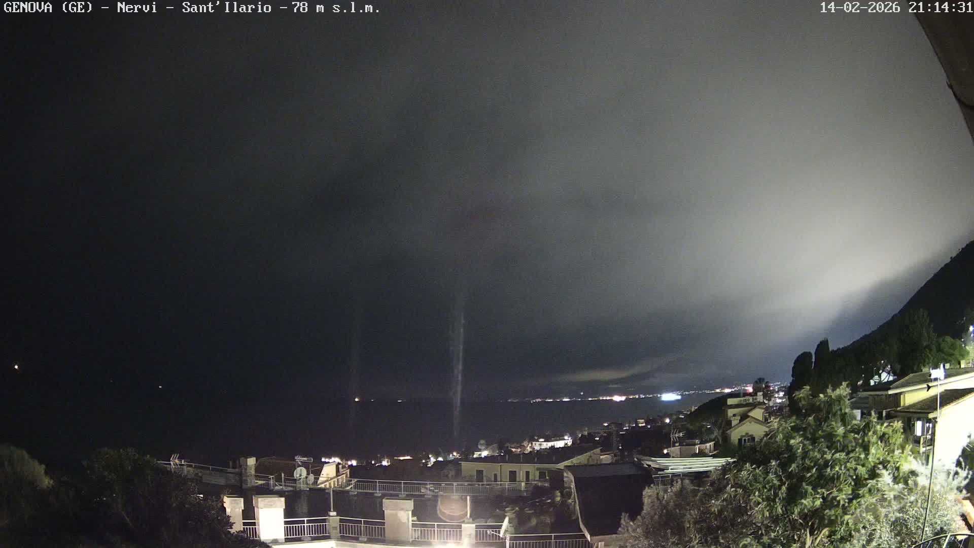Nervi Coast Italian Riviera Sea View from Sant'Ilario Live Cam - Nervi, Genoa, Liguria, Italy