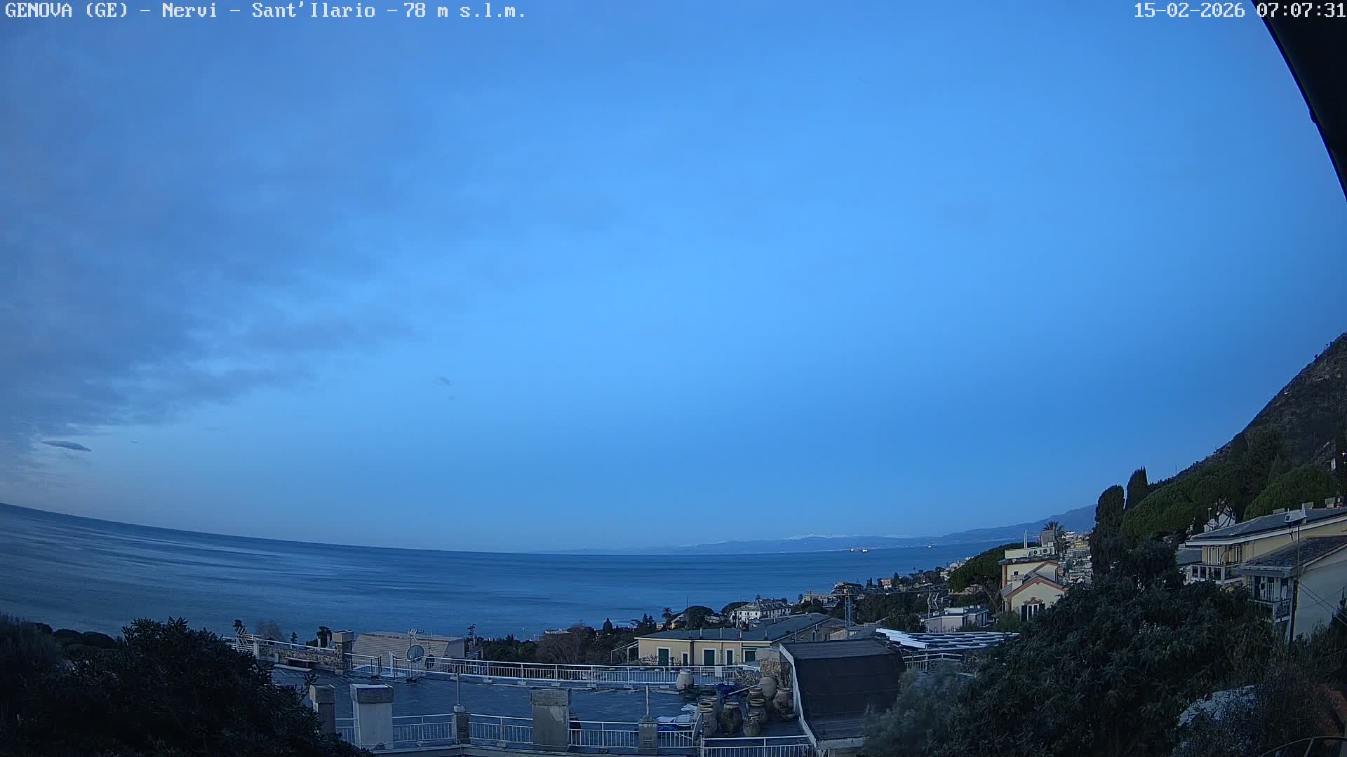 Nervi Coast Italian Riviera Sea View from Sant'Ilario Live Cam - Nervi, Genoa, Liguria, Italy