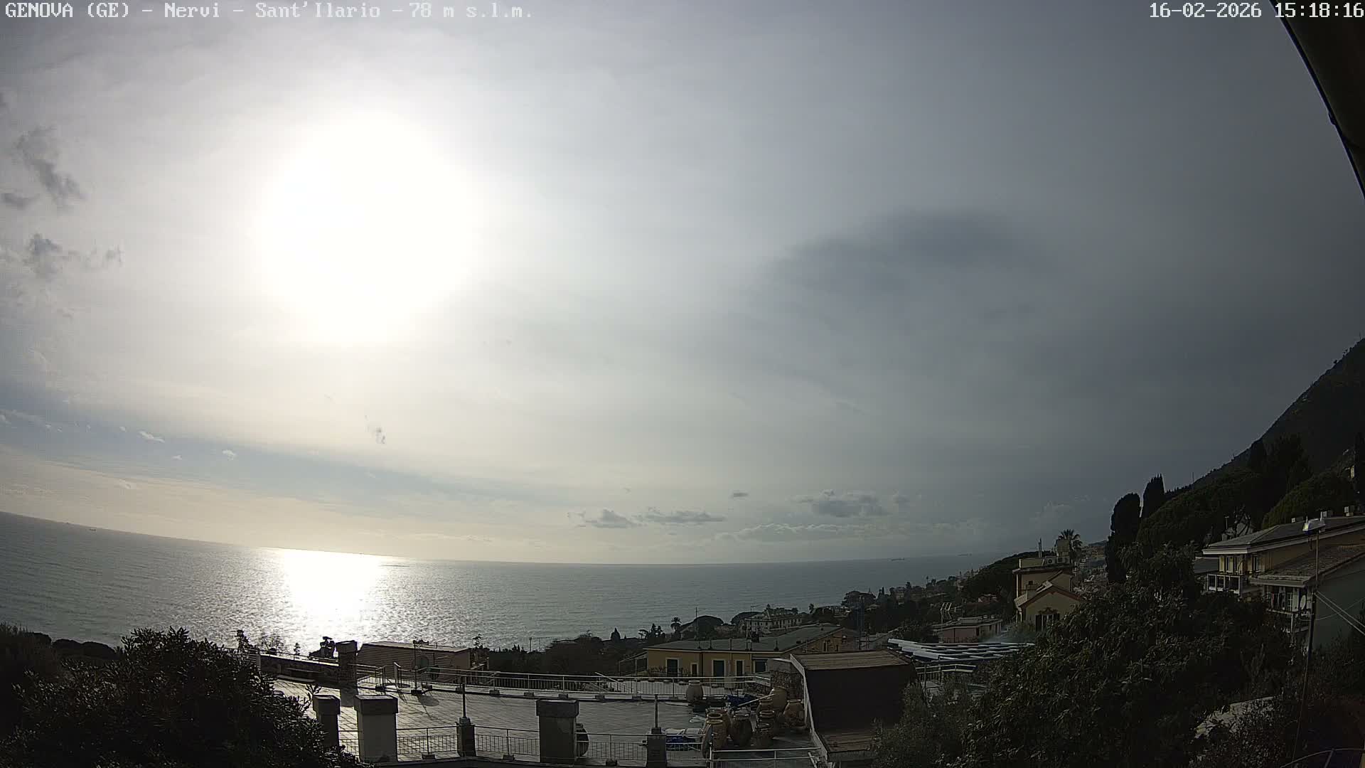 Nervi Coast Italian Riviera Sea View from Sant'Ilario Live Cam - Nervi, Genoa, Liguria, Italy