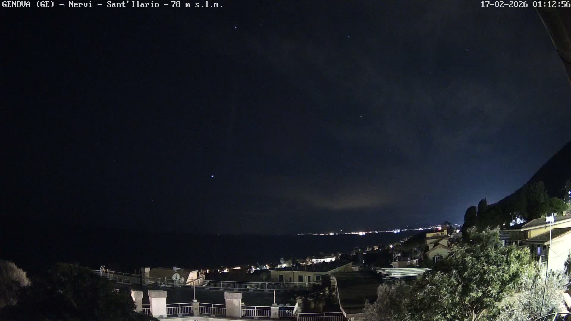 Nervi Coast Italian Riviera Sea View from Sant'Ilario Live Cam - Nervi, Genoa, Liguria, Italy