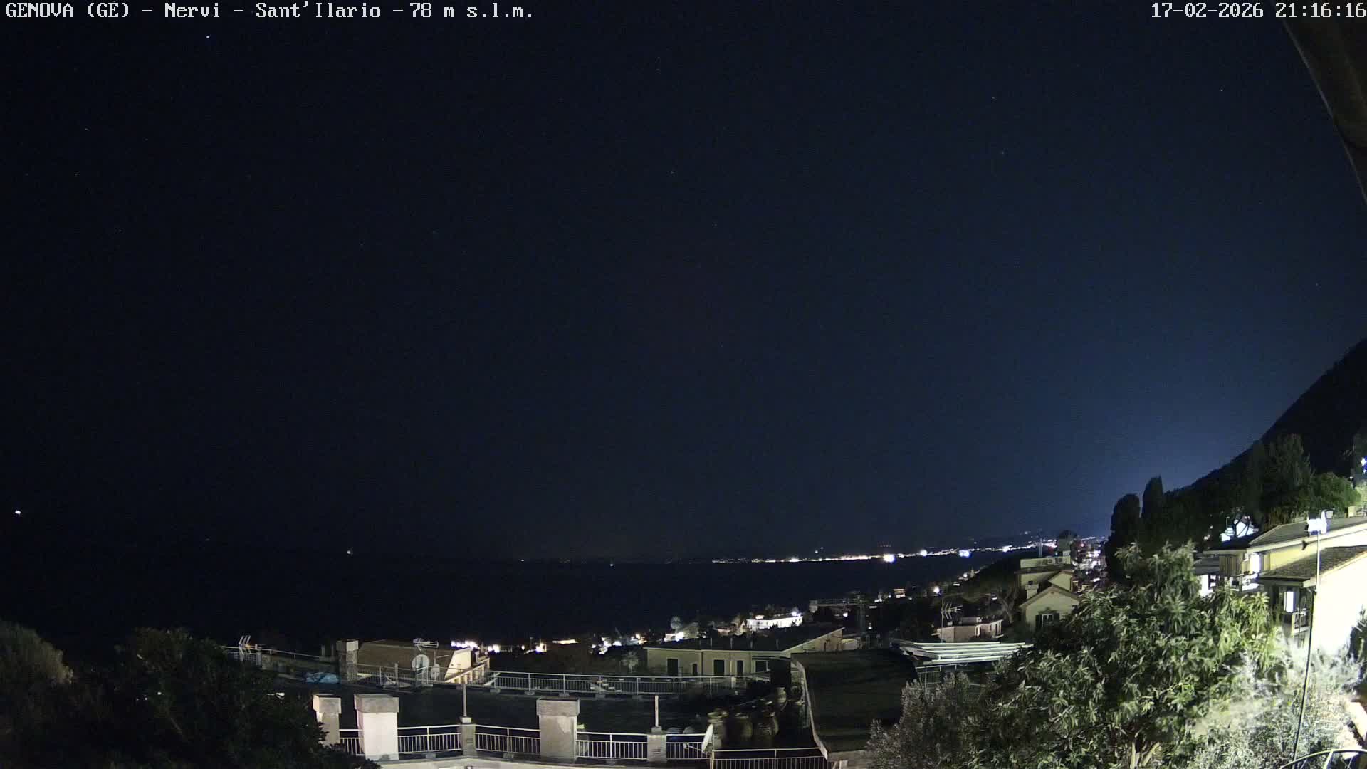 Nervi Coast Italian Riviera Sea View from Sant'Ilario Live Cam - Nervi, Genoa, Liguria, Italy