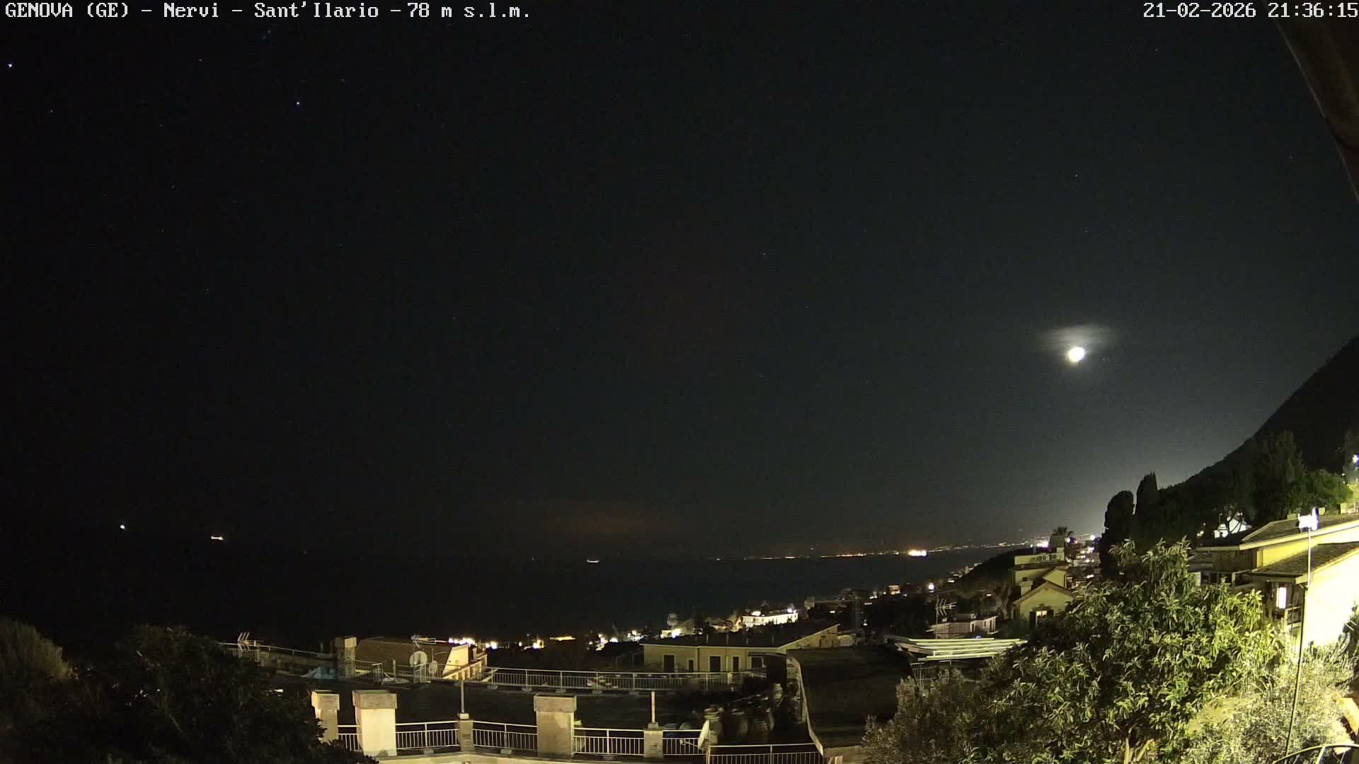 Nervi Coast Italian Riviera Sea View from Sant'Ilario Live Cam - Nervi, Genoa, Liguria, Italy