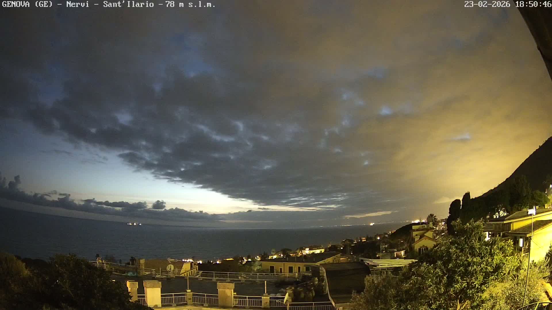 Nervi Coast Italian Riviera Sea View from Sant'Ilario Live Cam - Nervi, Genoa, Liguria, Italy