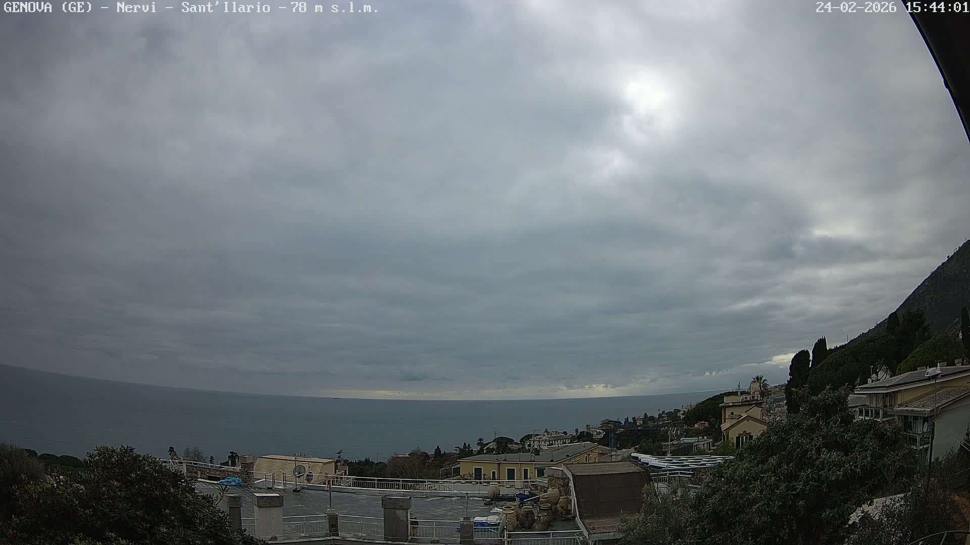 Nervi Coast Italian Riviera Sea View from Sant'Ilario Live Cam - Nervi, Genoa, Liguria, Italy