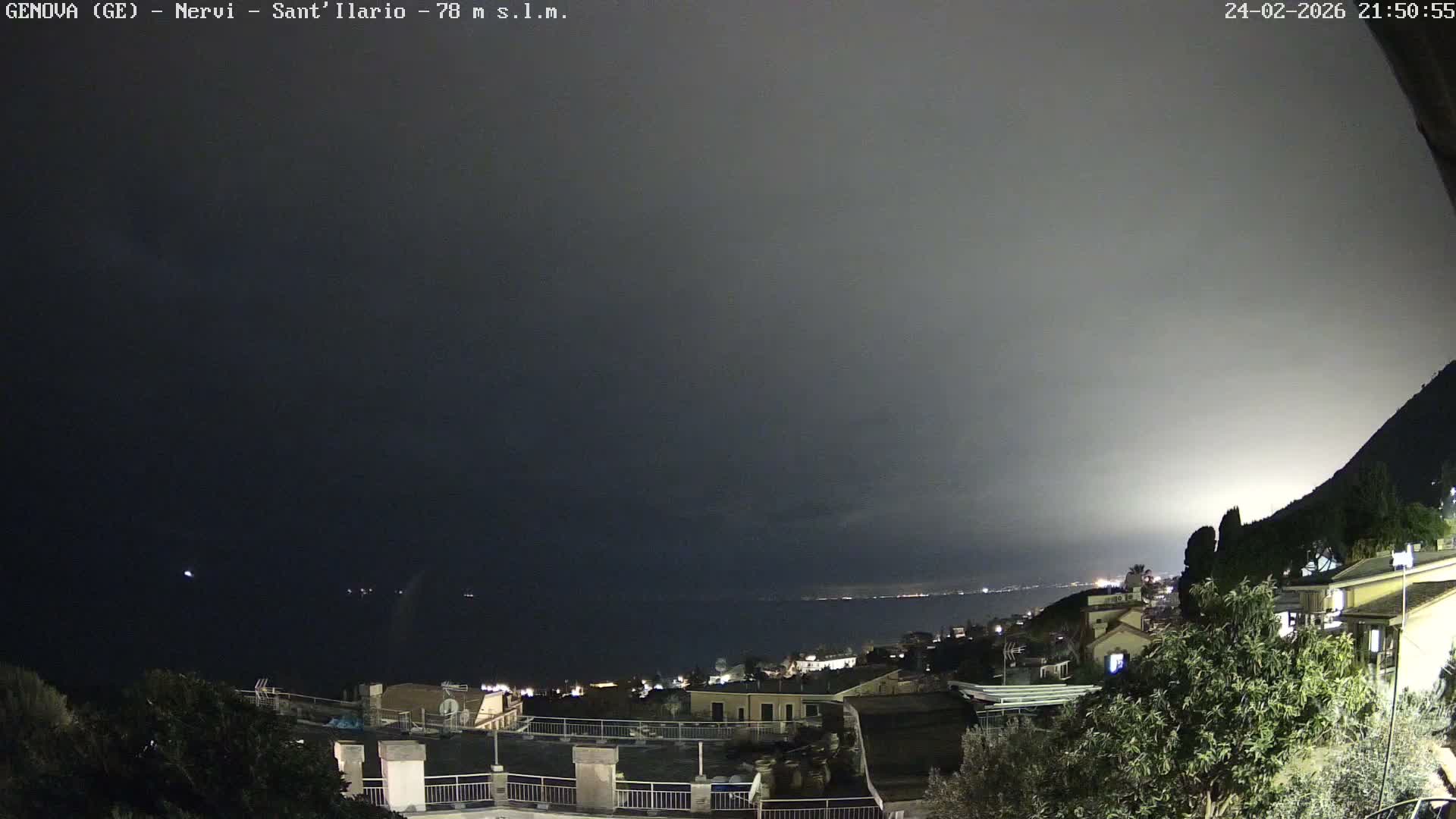 Nervi Coast Italian Riviera Sea View from Sant'Ilario Live Cam - Nervi, Genoa, Liguria, Italy