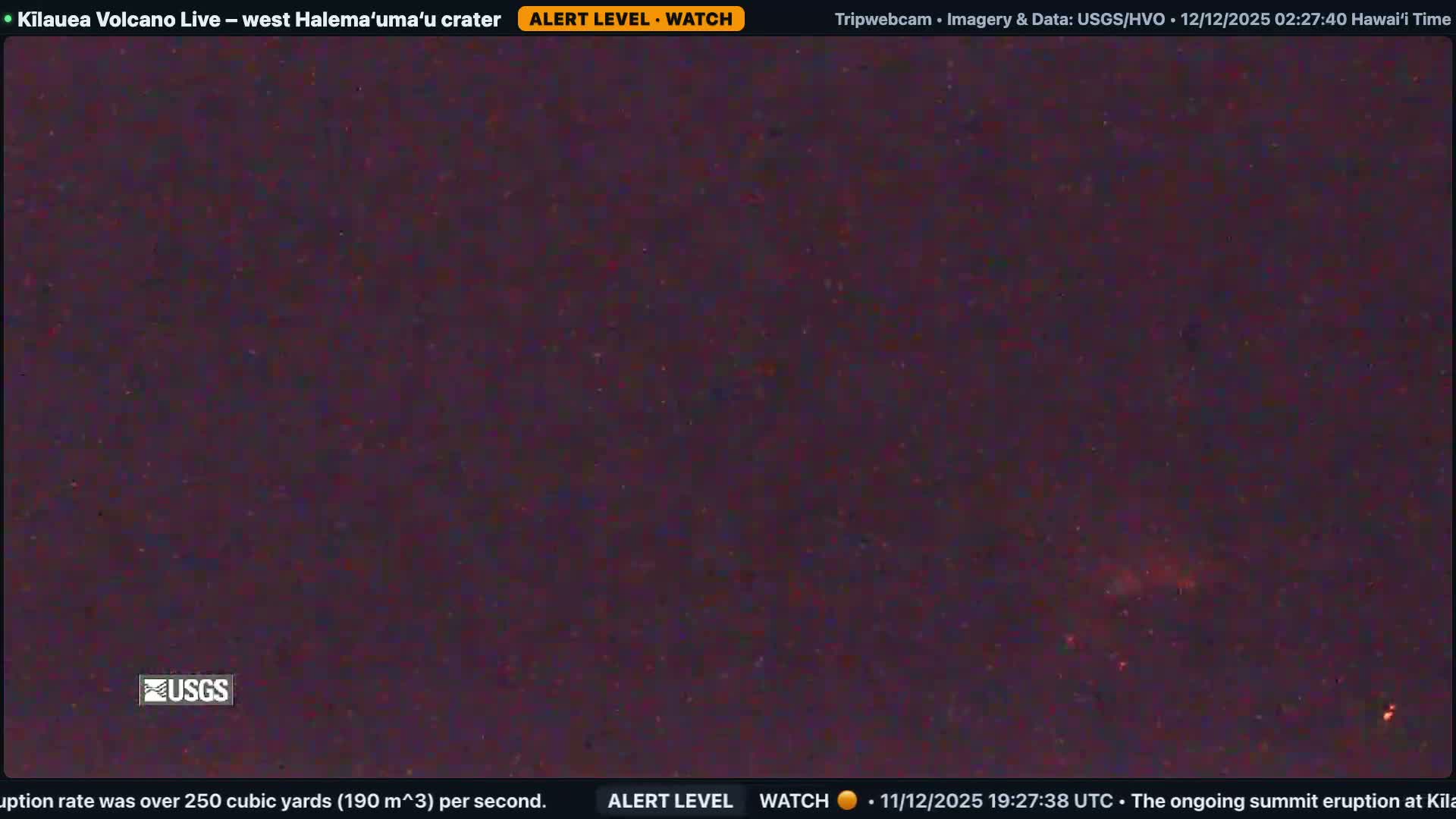 Hawaii , Kilauea Volcano, West Halemaʻumaʻu Crater  Live Cam - Volcano, Big Island, Hawaii, USA