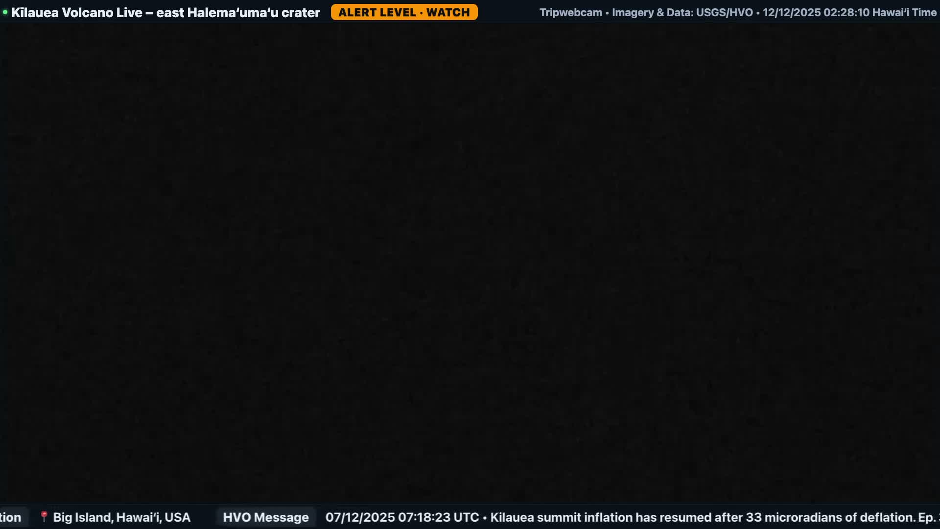 Hawaii , Kilauea Volcano, South Halemaʻumaʻu Crater Live Cam - Volcano, Big Island, Hawaii, USA