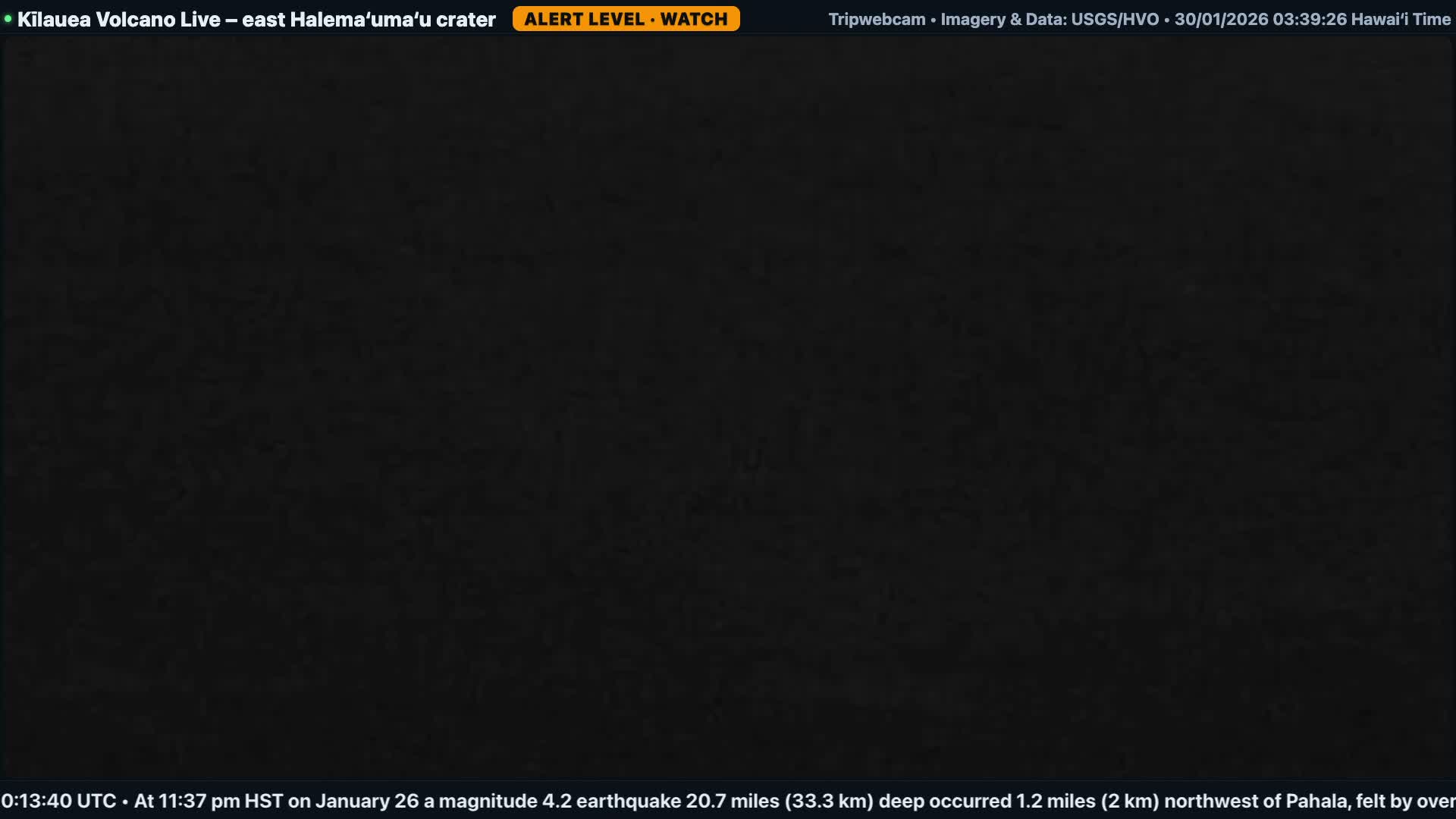 Hawaii , Kilauea Volcano, South Halemaʻumaʻu Crater Live Cam - Volcano, Big Island, Hawaii, USA
