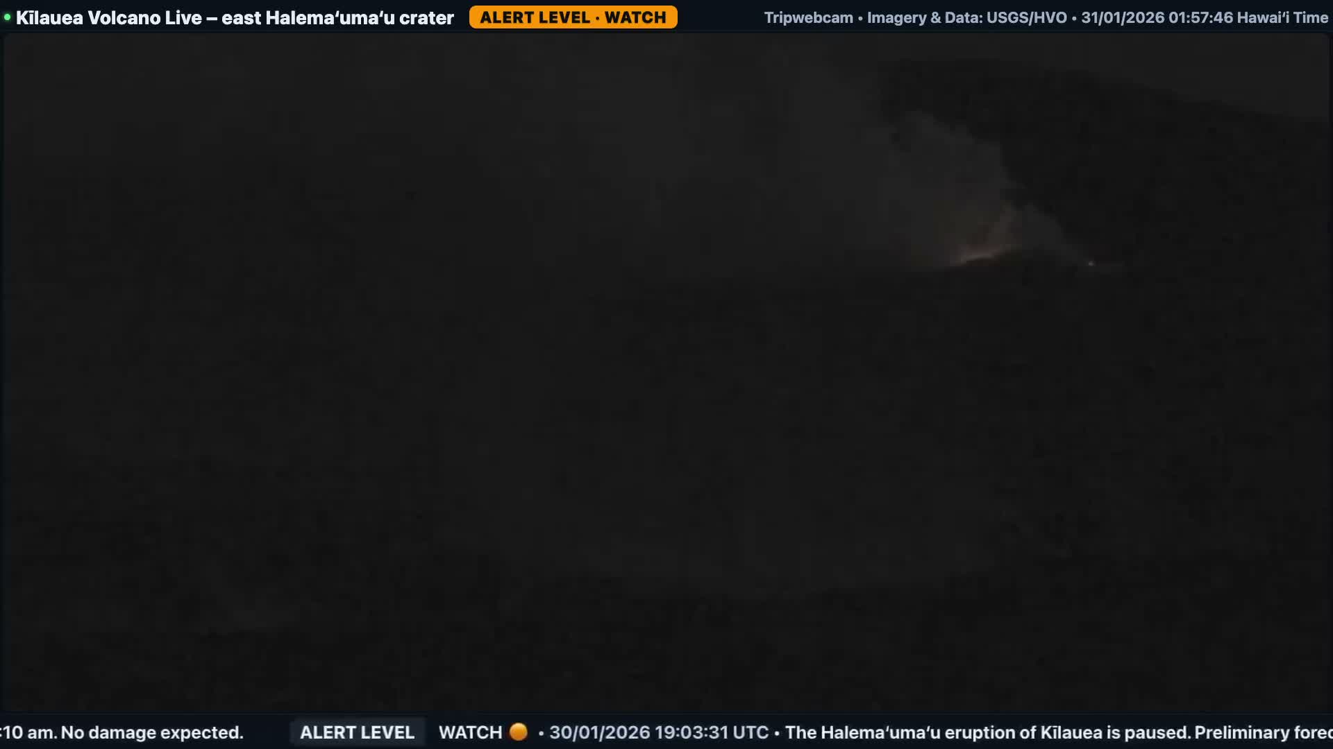 Hawaii , Kilauea Volcano, South Halemaʻumaʻu Crater Live Cam - Volcano, Big Island, Hawaii, USA