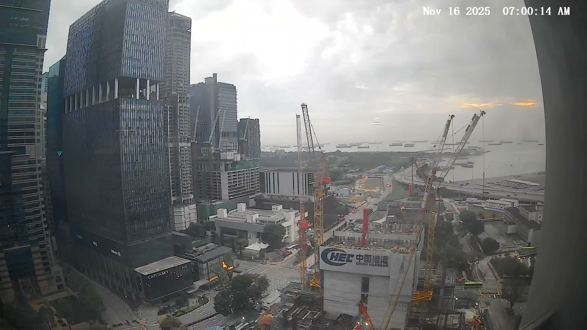 Singapore South Cruise Marina  & Downtown Core Live Cam - Tanjong Pagar, Downtown Core, Central Area, Central Singapore, Singapore