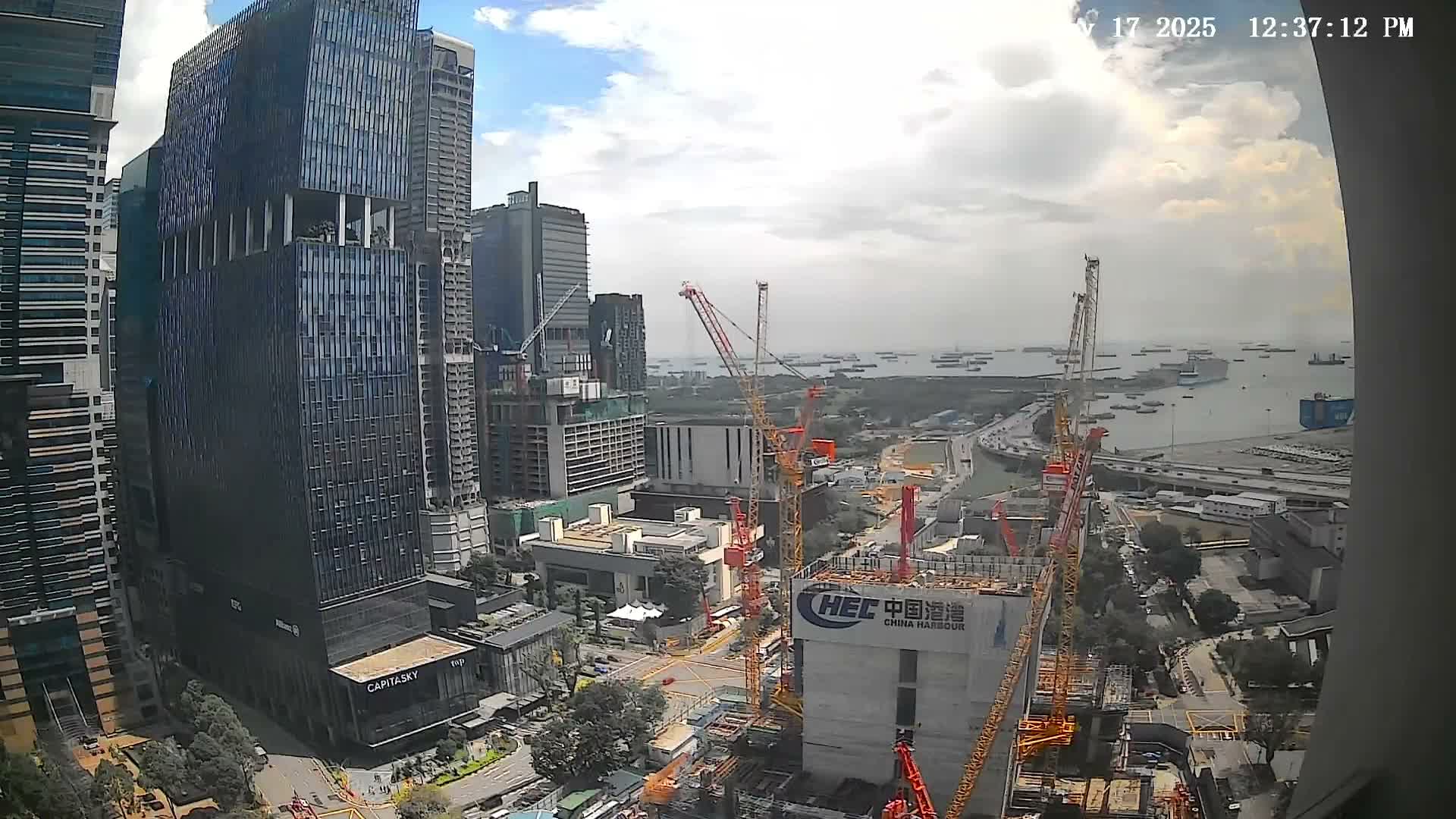 Singapore South Cruise Marina  & Downtown Core Live Cam - Tanjong Pagar, Downtown Core, Central Area, Central Singapore, Singapore