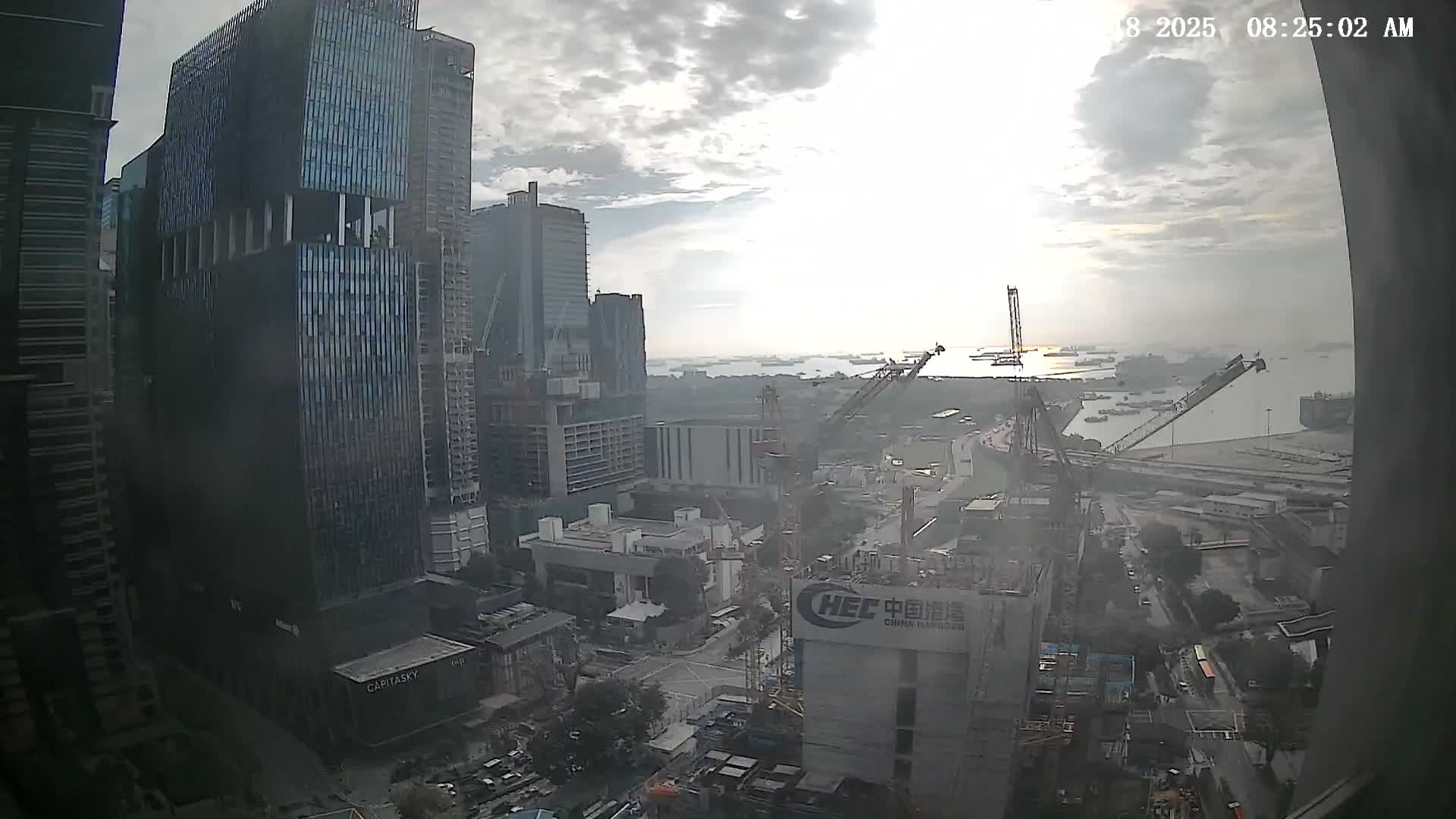 Singapore South Cruise Marina  & Downtown Core Live Cam - Tanjong Pagar, Downtown Core, Central Area, Central Singapore, Singapore