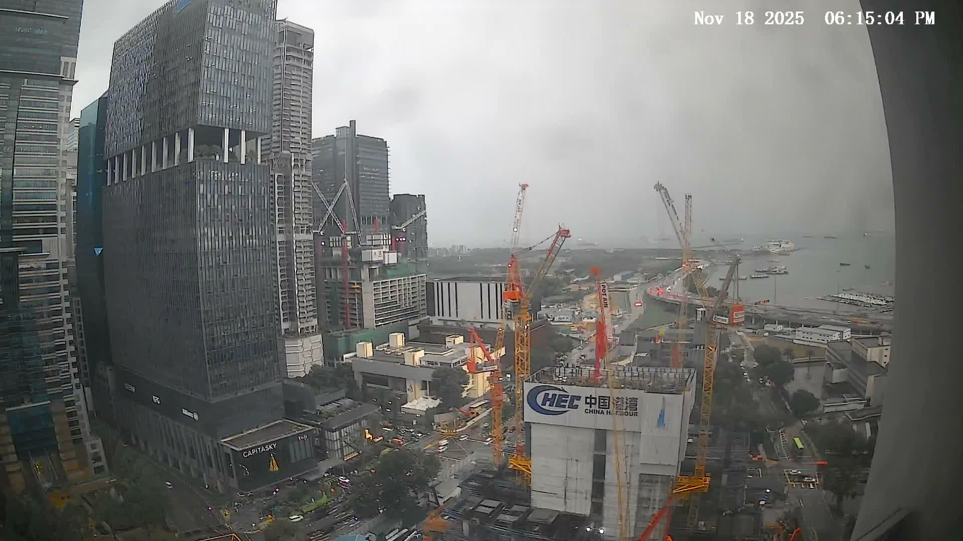 Singapore South Cruise Marina  & Downtown Core Live Cam - Tanjong Pagar, Downtown Core, Central Area, Central Singapore, Singapore