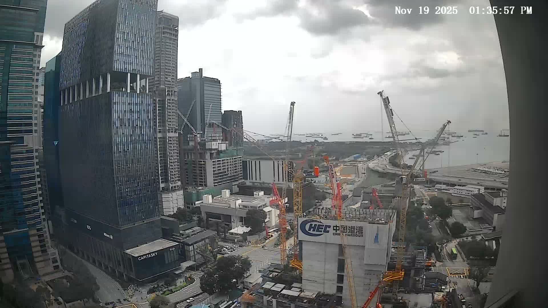 Singapore South Cruise Marina  & Downtown Core Live Cam - Tanjong Pagar, Downtown Core, Central Area, Central Singapore, Singapore