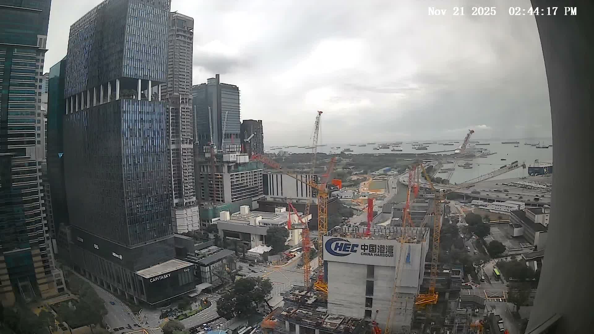 Singapore South Cruise Marina  & Downtown Core Live Cam - Tanjong Pagar, Downtown Core, Central Area, Central Singapore, Singapore