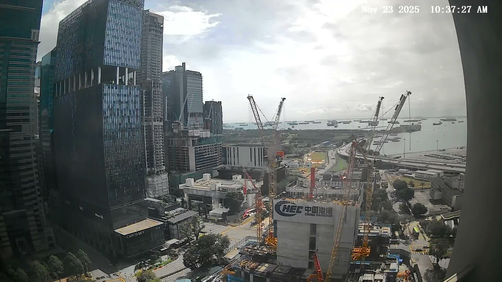 Singapore South Cruise Marina  & Downtown Core Live Cam - Tanjong Pagar, Downtown Core, Central Area, Central Singapore, Singapore