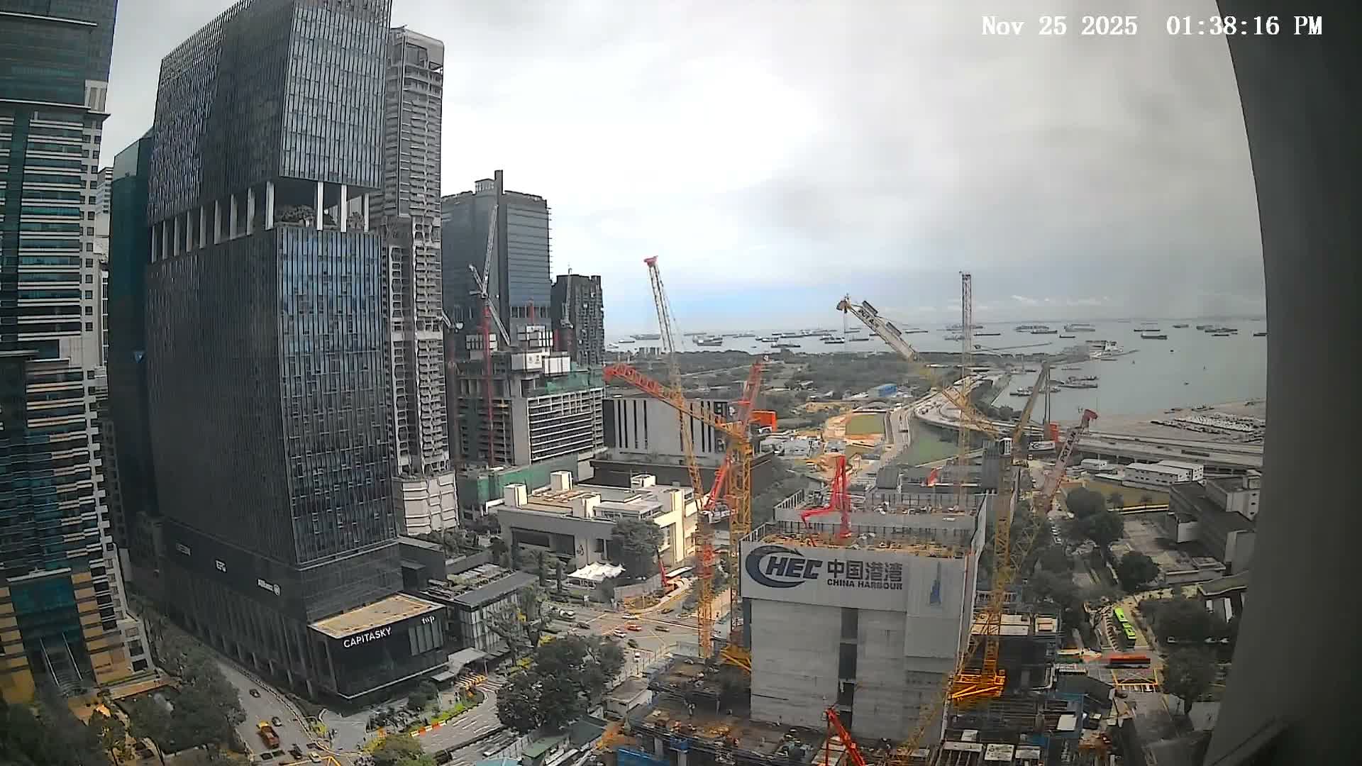 Singapore South Cruise Marina  & Downtown Core Live Cam - Tanjong Pagar, Downtown Core, Central Area, Central Singapore, Singapore