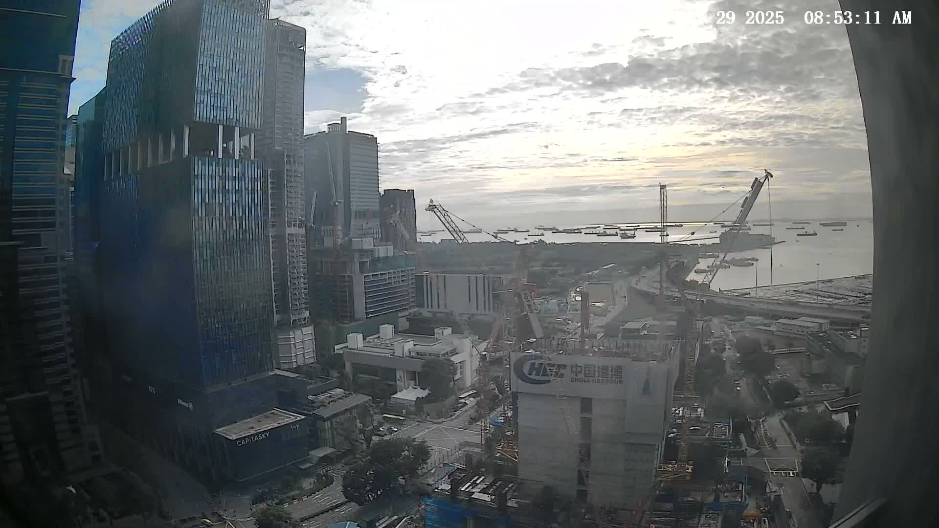 Singapore South Cruise Marina  & Downtown Core Live Cam - Tanjong Pagar, Downtown Core, Central Area, Central Singapore, Singapore