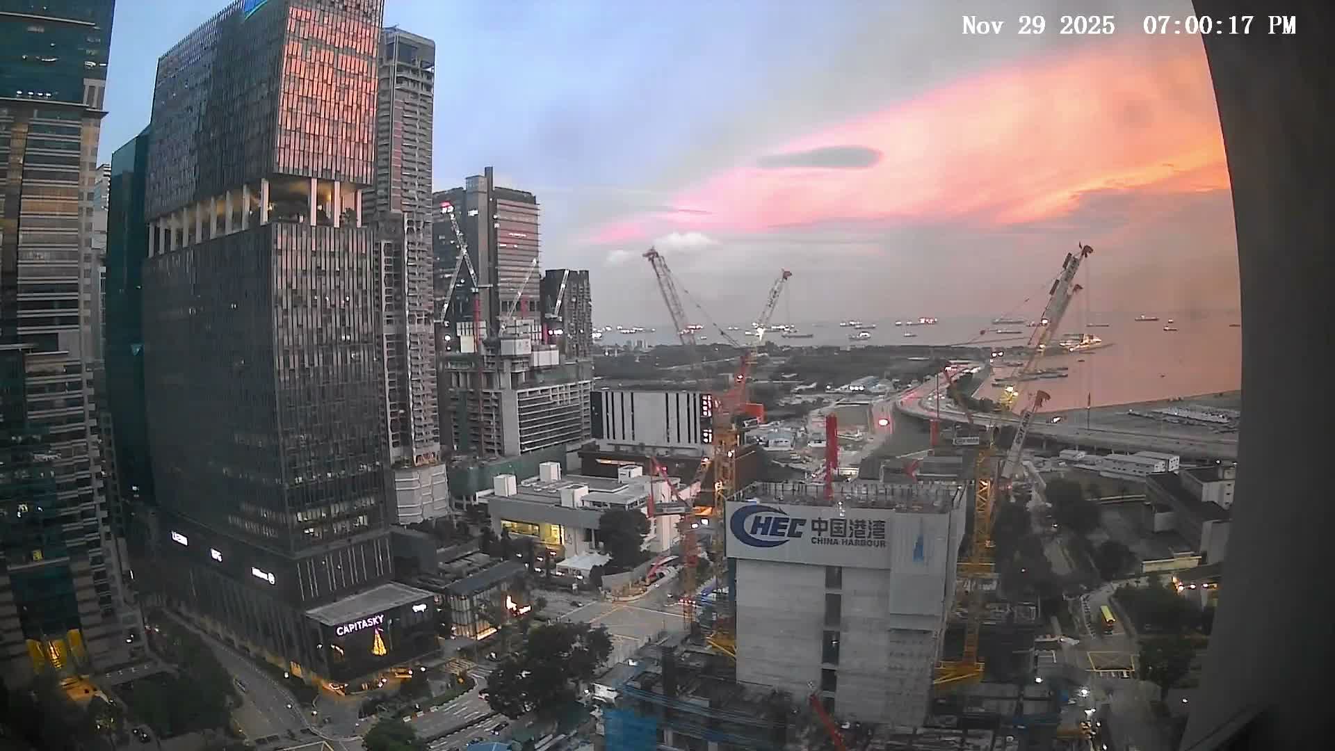 Singapore South Cruise Marina  & Downtown Core Live Cam - Tanjong Pagar, Downtown Core, Central Area, Central Singapore, Singapore