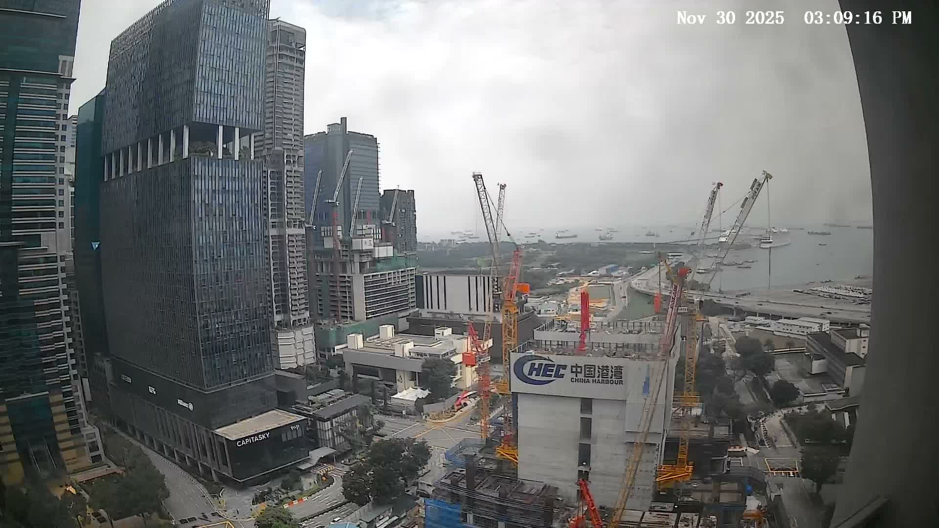 Singapore South Cruise Marina  & Downtown Core Live Cam - Tanjong Pagar, Downtown Core, Central Area, Central Singapore, Singapore