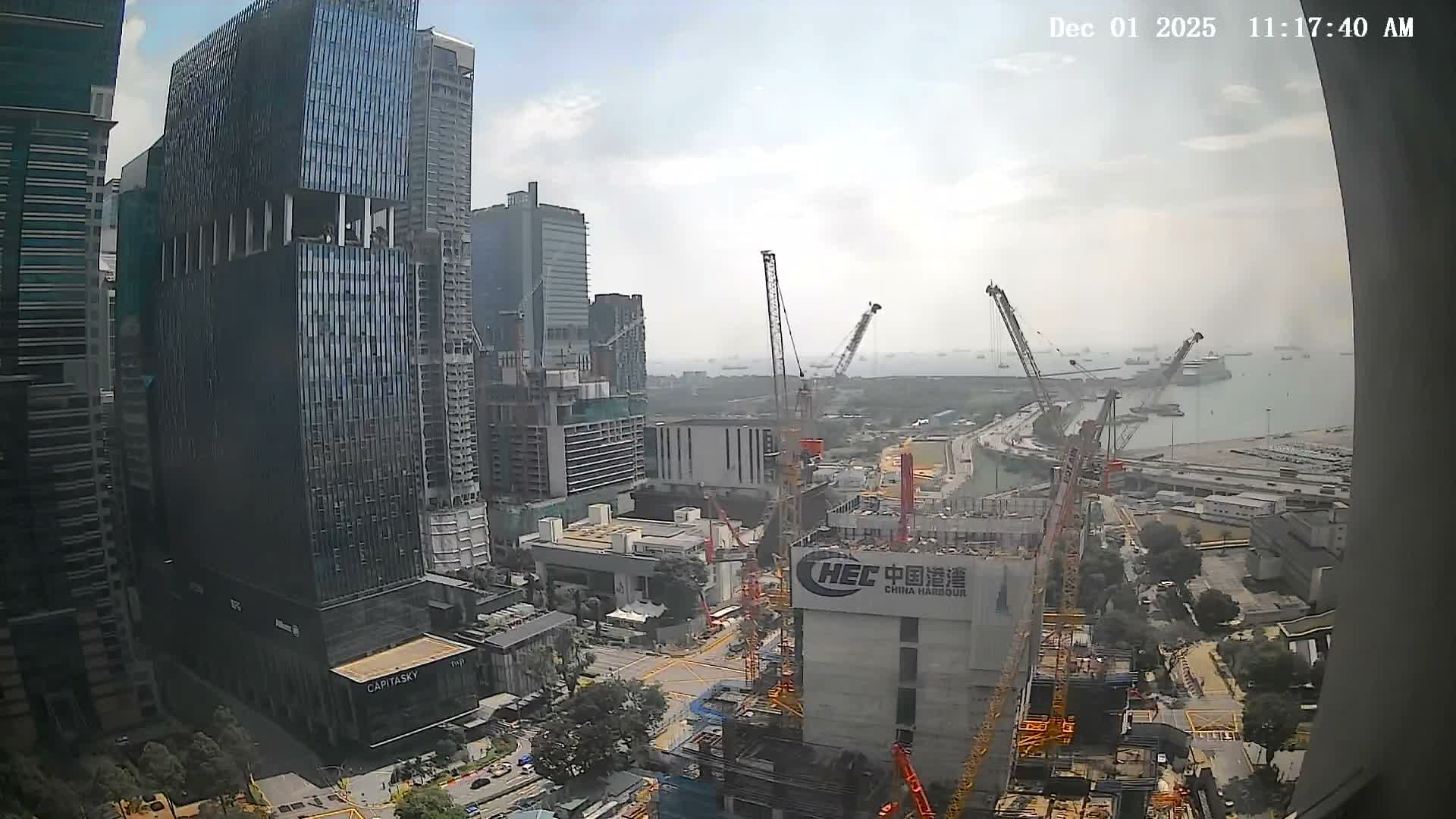 Singapore South Cruise Marina  & Downtown Core Live Cam - Tanjong Pagar, Downtown Core, Central Area, Central Singapore, Singapore