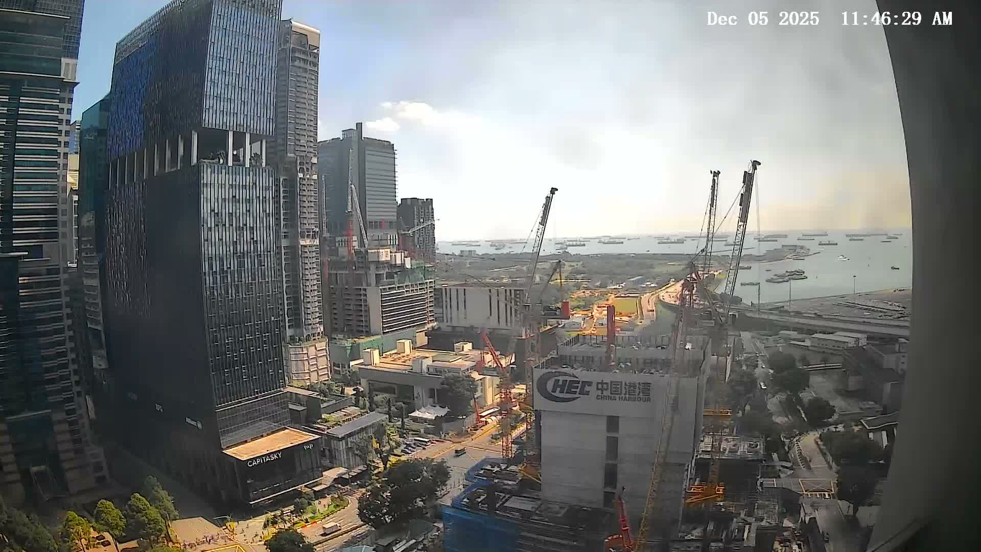 Singapore South Cruise Marina  & Downtown Core Live Cam - Tanjong Pagar, Downtown Core, Central Area, Central Singapore, Singapore