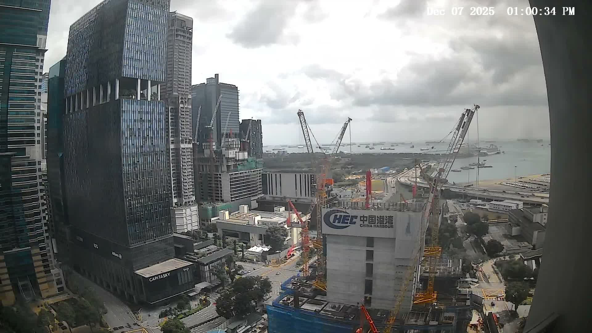 Singapore South Cruise Marina  & Downtown Core Live Cam - Tanjong Pagar, Downtown Core, Central Area, Central Singapore, Singapore