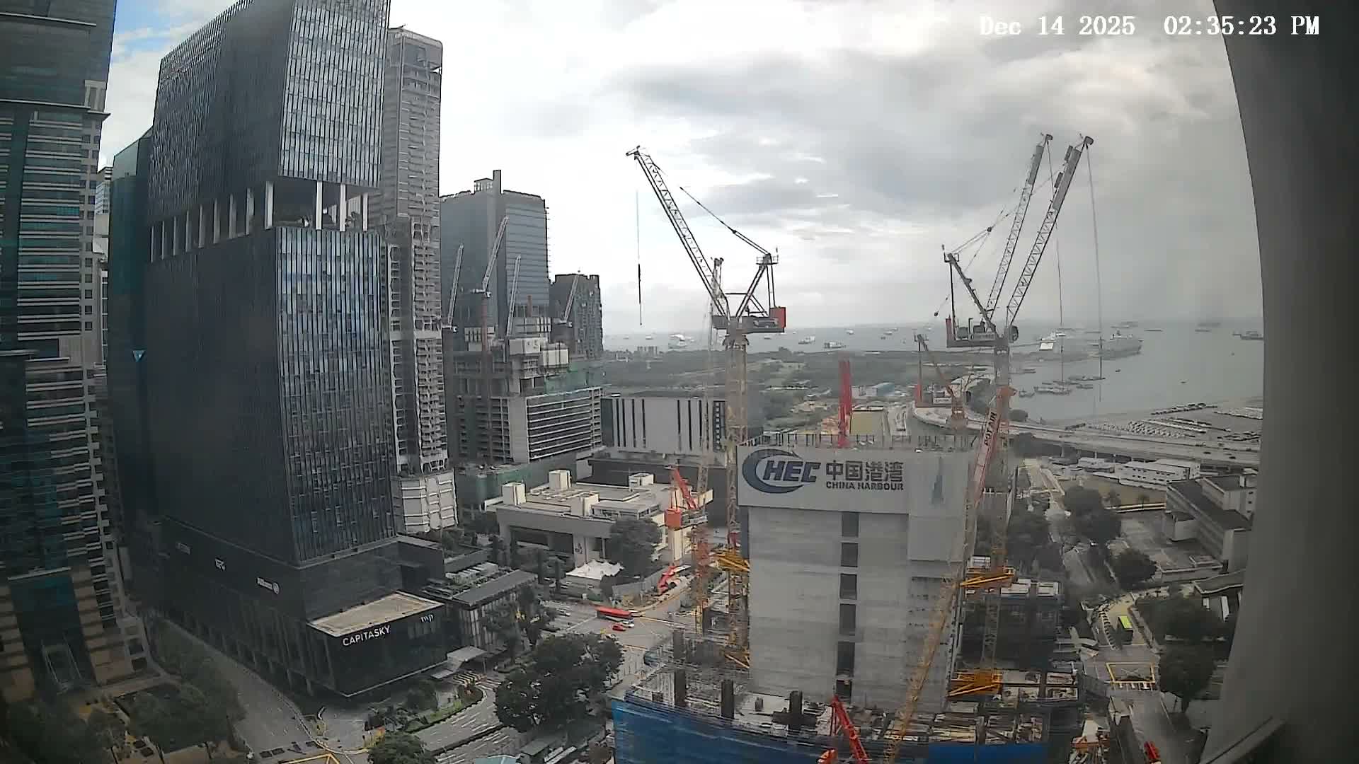 Singapore South Cruise Marina  & Downtown Core Live Cam - Tanjong Pagar, Downtown Core, Central Area, Central Singapore, Singapore