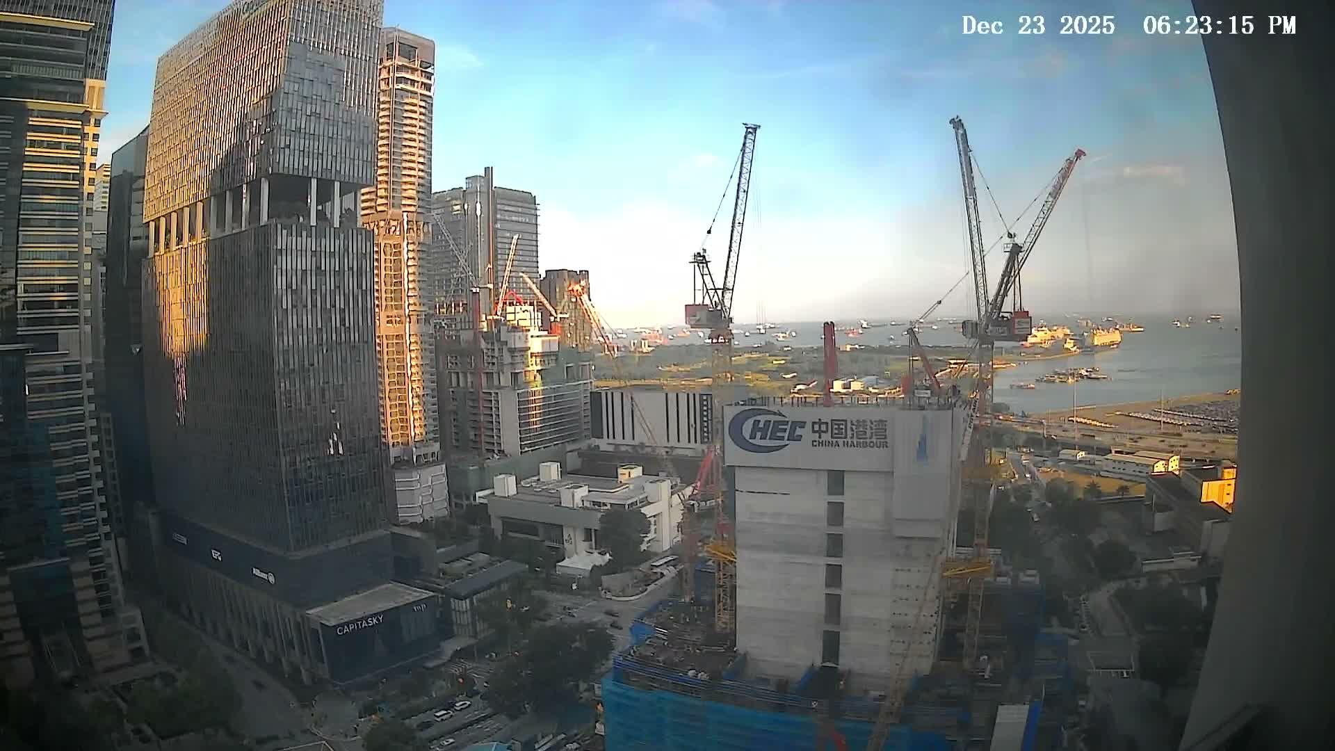 Singapore South Cruise Marina  & Downtown Core Live Cam - Tanjong Pagar, Downtown Core, Central Area, Central Singapore, Singapore