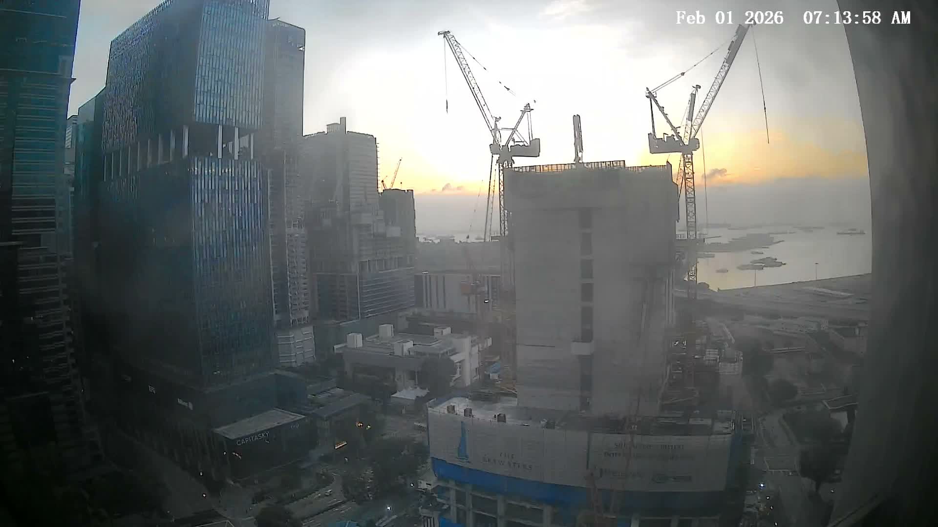 Singapore South Cruise Marina  & Downtown Core Live Cam - Tanjong Pagar, Downtown Core, Central Area, Central Singapore, Singapore