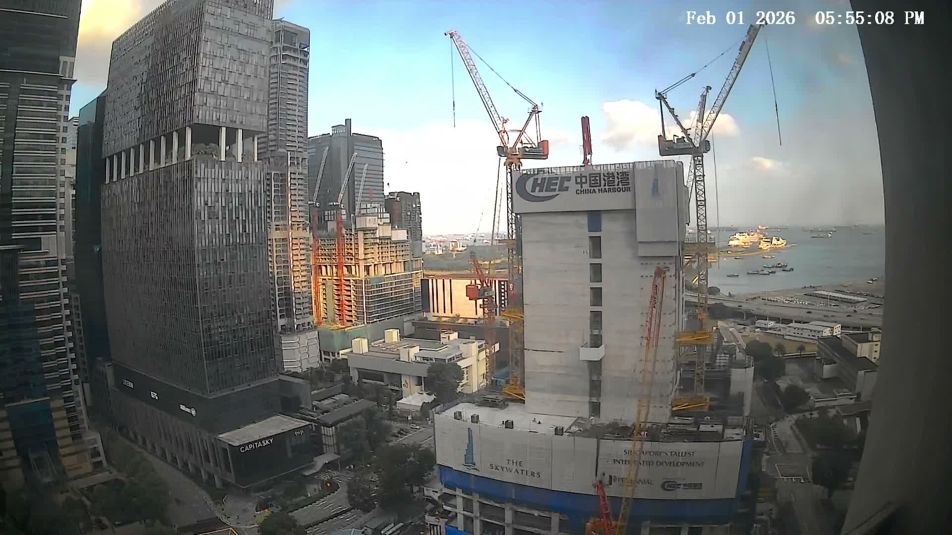 Singapore South Cruise Marina  & Downtown Core Live Cam - Tanjong Pagar, Downtown Core, Central Area, Central Singapore, Singapore