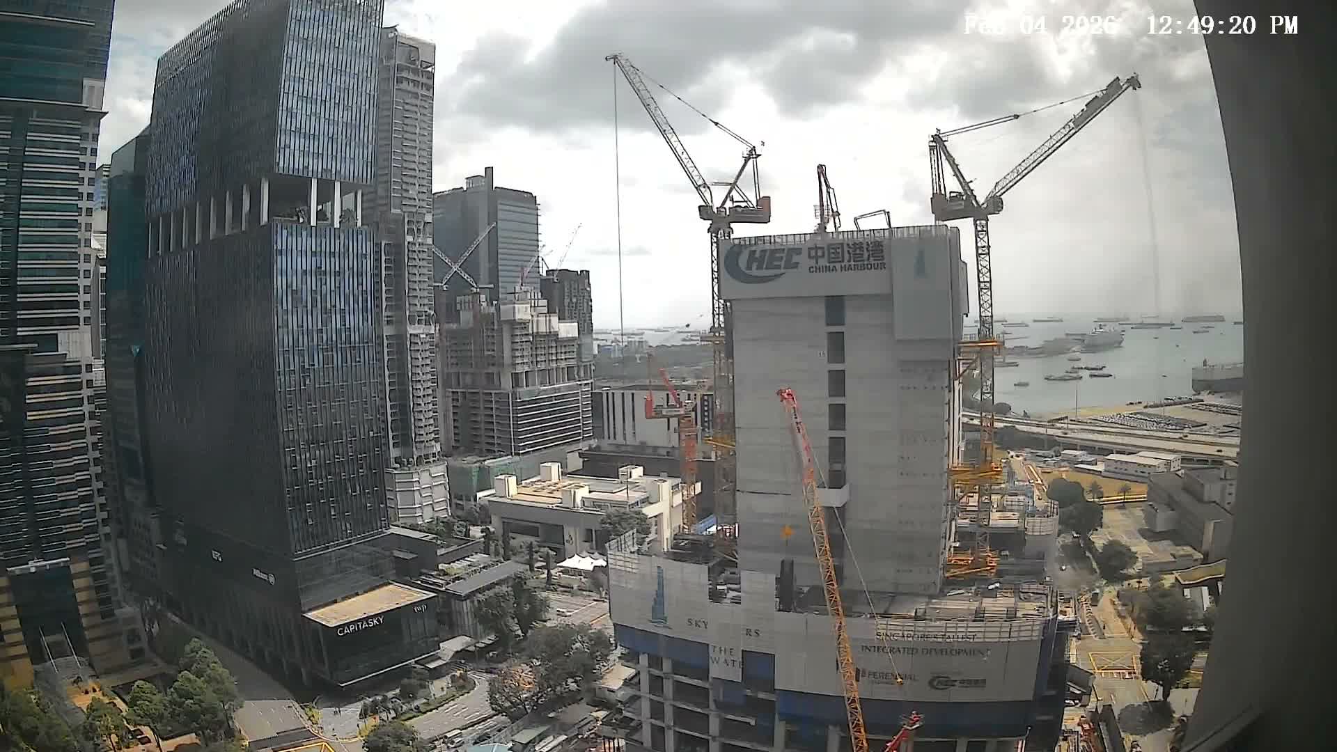 Singapore South Cruise Marina  & Downtown Core Live Cam - Tanjong Pagar, Downtown Core, Central Area, Central Singapore, Singapore