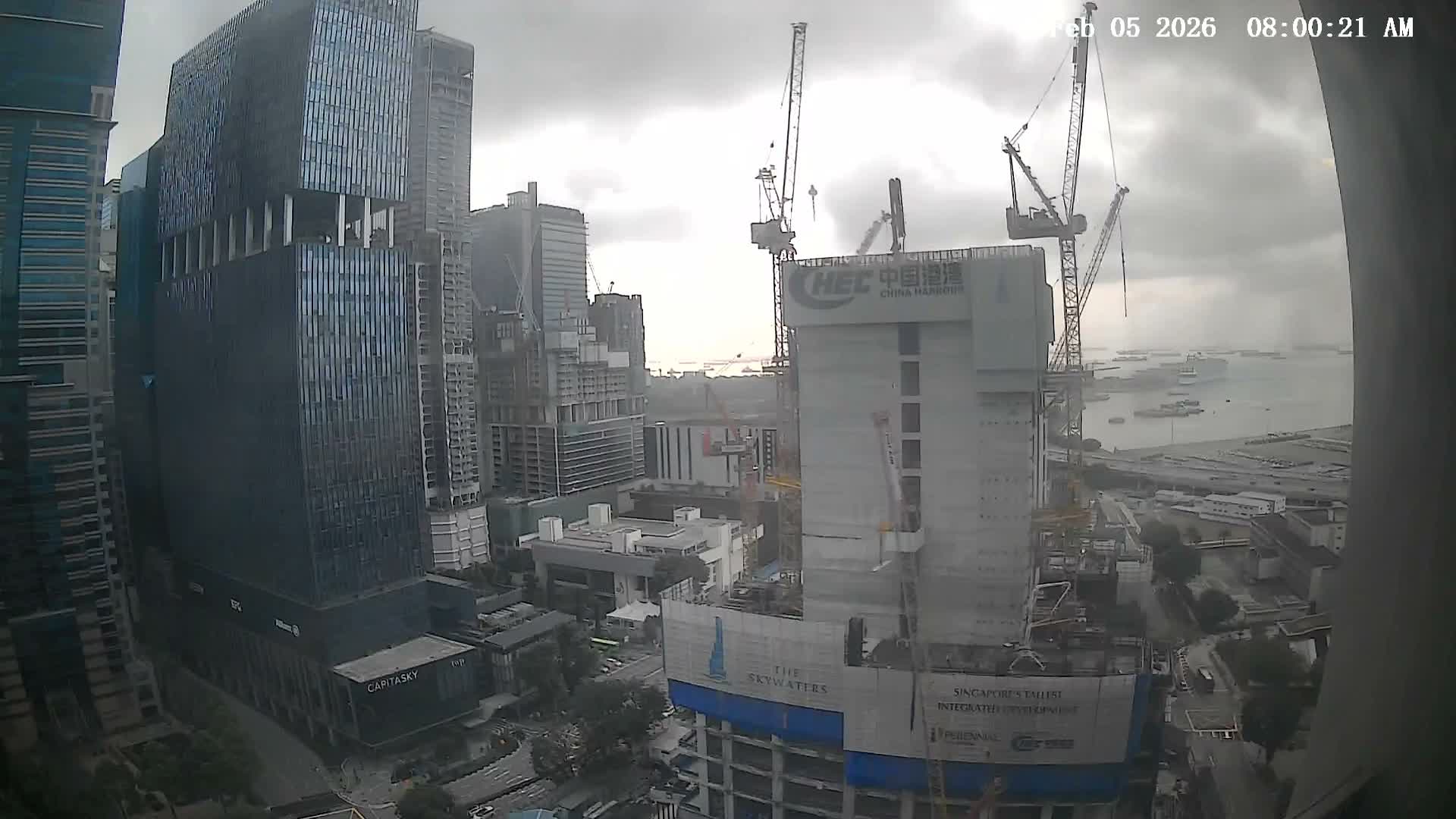 Singapore South Cruise Marina  & Downtown Core Live Cam - Tanjong Pagar, Downtown Core, Central Area, Central Singapore, Singapore