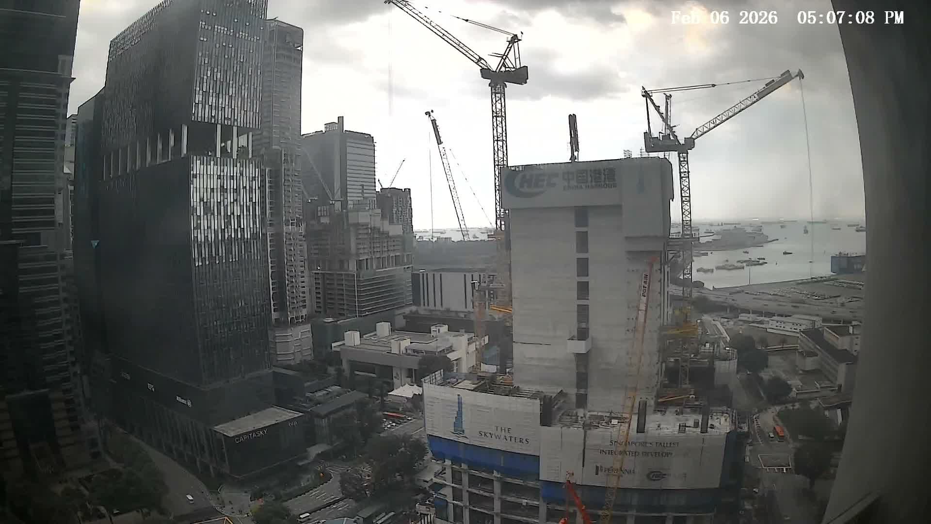 Singapore South Cruise Marina  & Downtown Core Live Cam - Tanjong Pagar, Downtown Core, Central Area, Central Singapore, Singapore