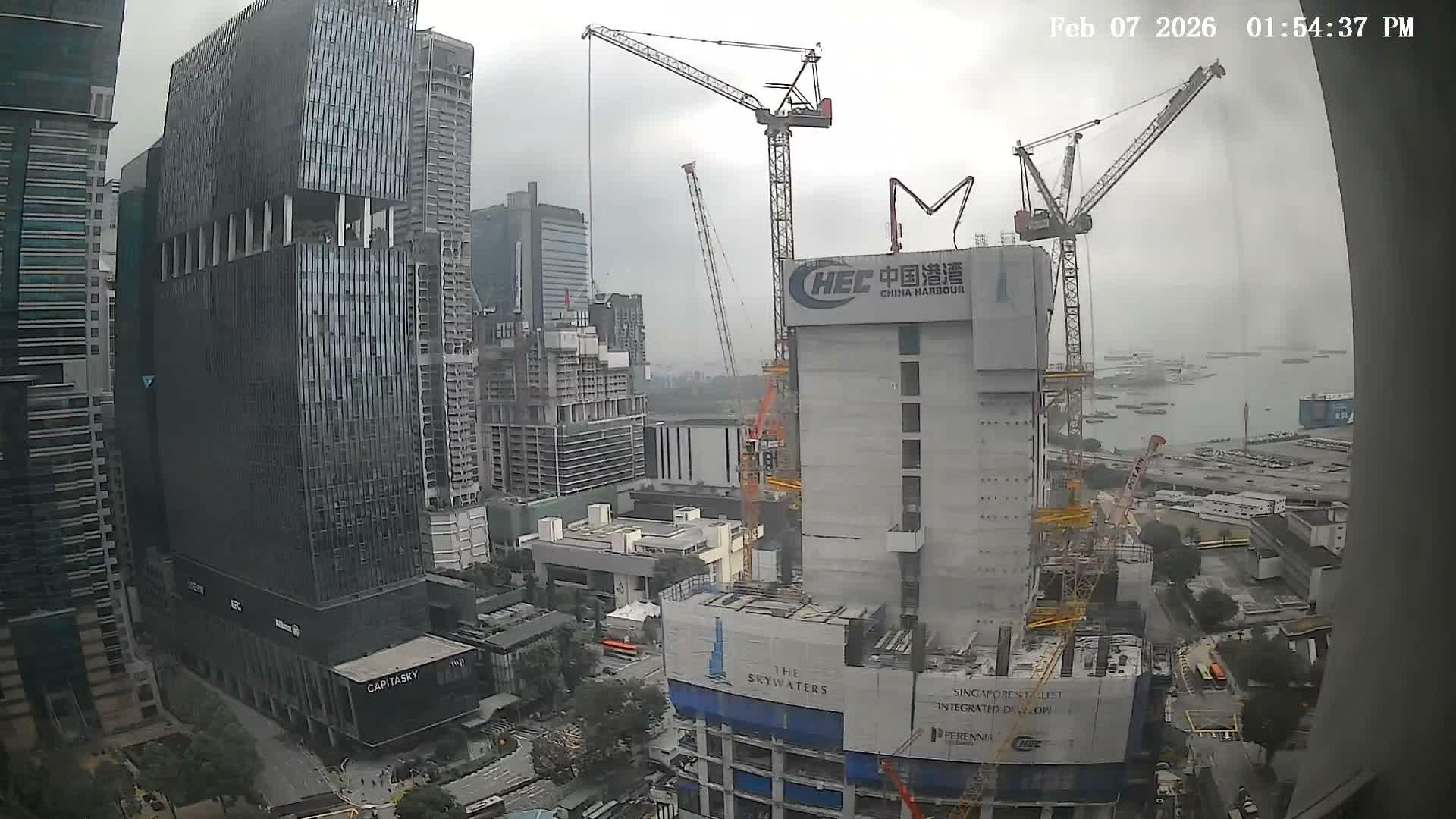 Singapore South Cruise Marina  & Downtown Core Live Cam - Tanjong Pagar, Downtown Core, Central Area, Central Singapore, Singapore