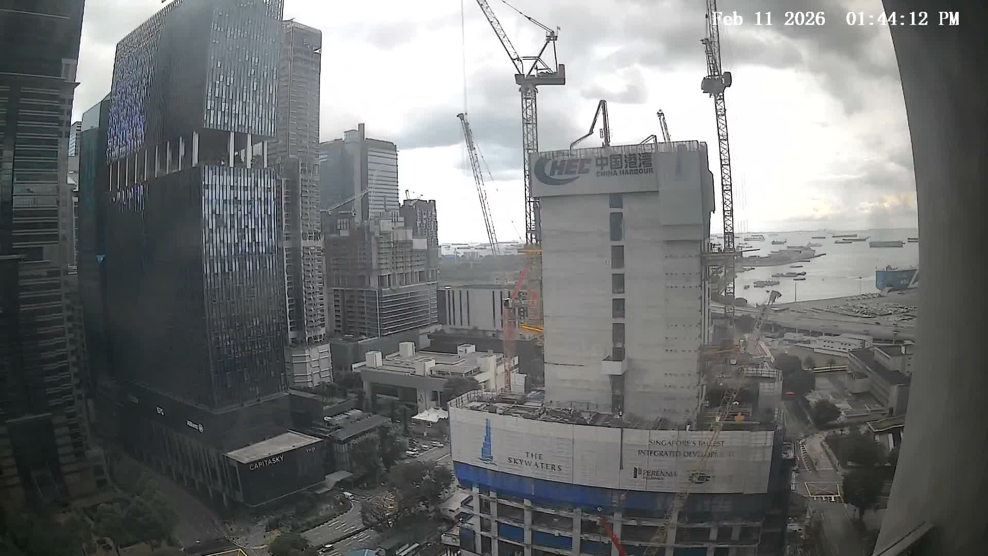 Singapore South Cruise Marina  & Downtown Core Live Cam - Tanjong Pagar, Downtown Core, Central Area, Central Singapore, Singapore